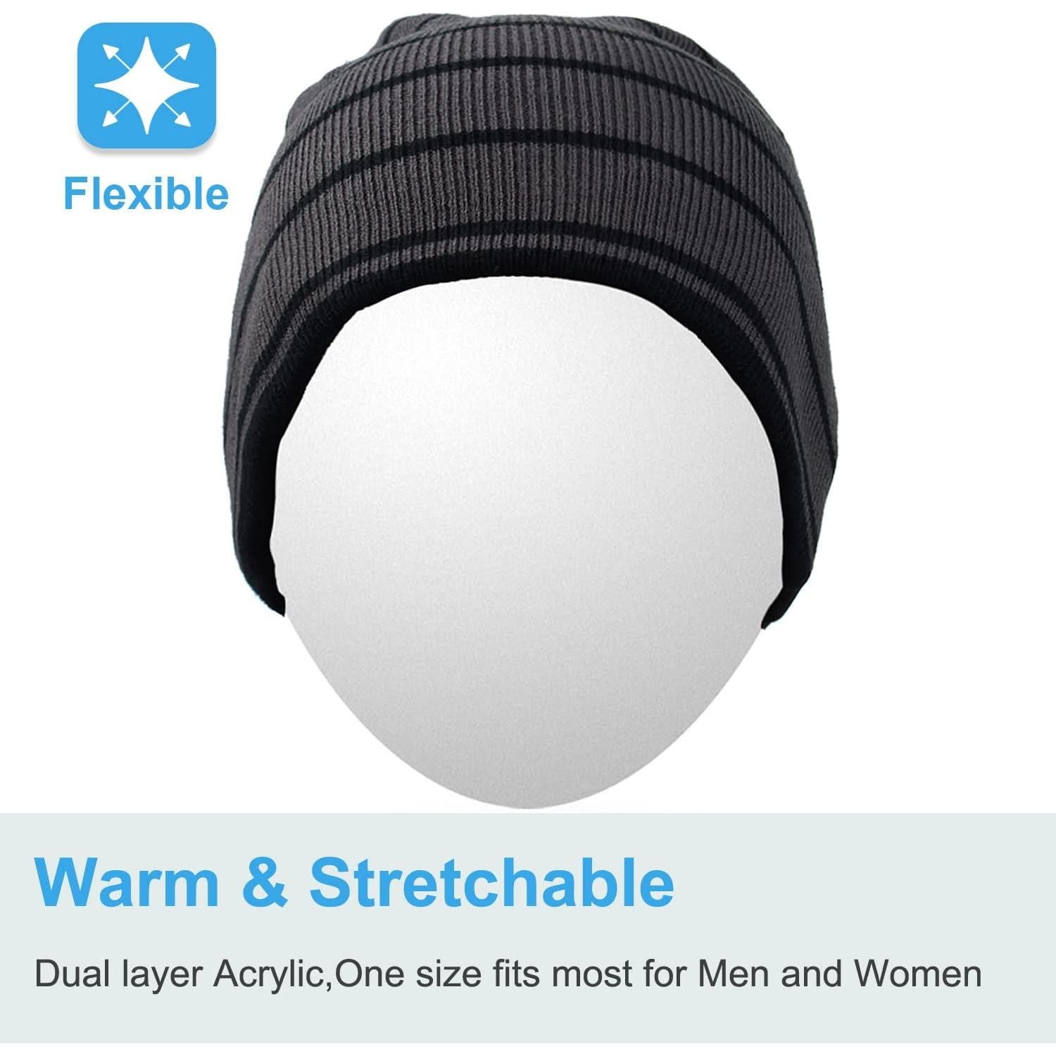Gorro Beanie Bluetooth Rotibox Talla Única Gris para Deportes