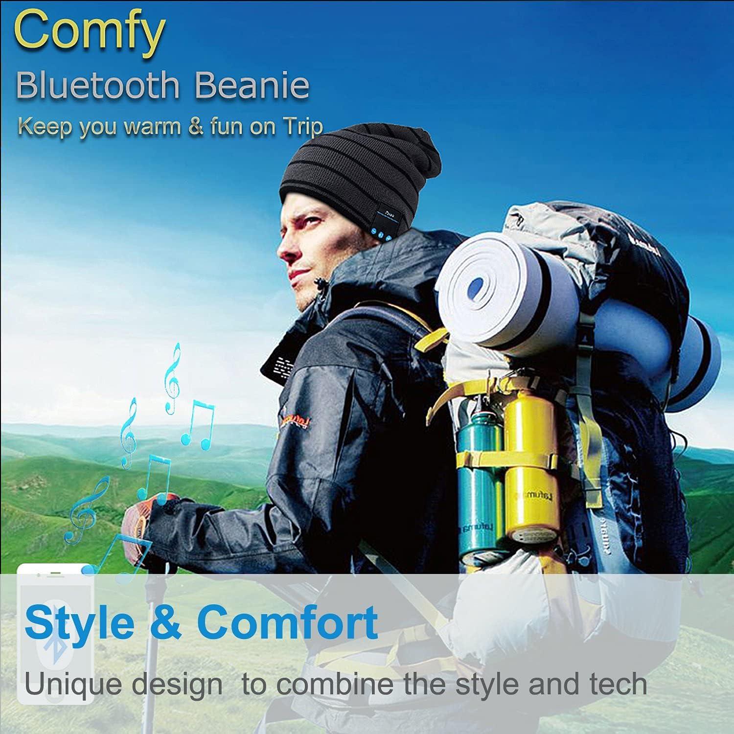 Gorro Beanie Bluetooth Rotibox Talla Única Gris para Deportes