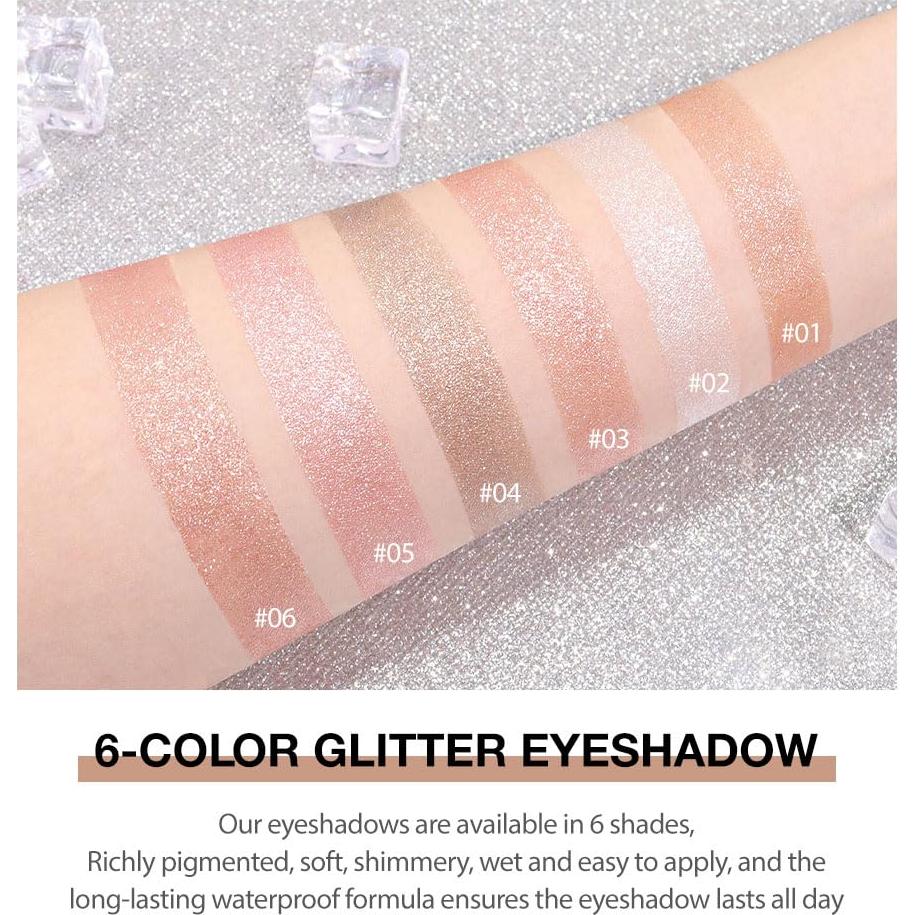 Paleta de Sombra de Ojos CAKAILA Brillante Rosa Champagne 17.8g