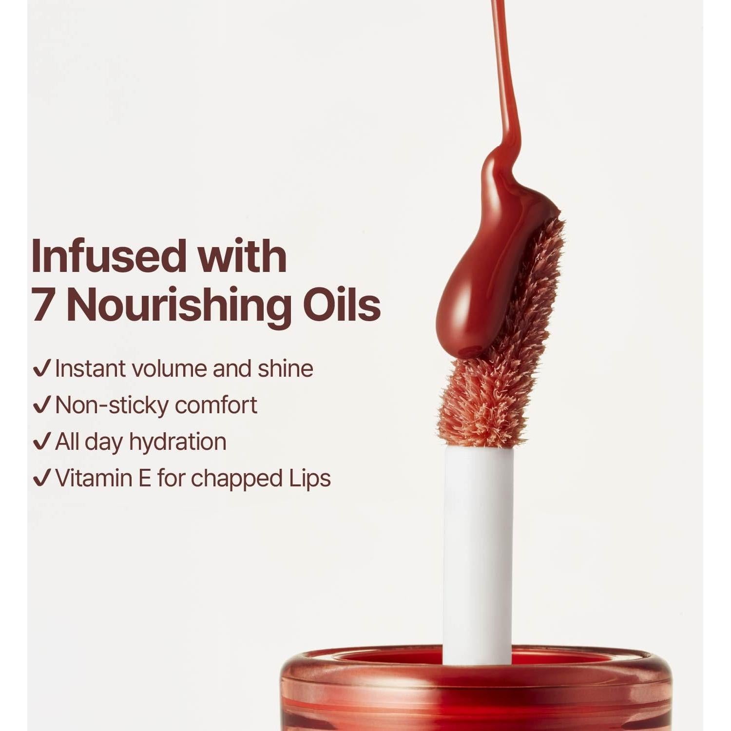 Brillo de Labios Aengdu 30% Hidratante y No Pegajoso