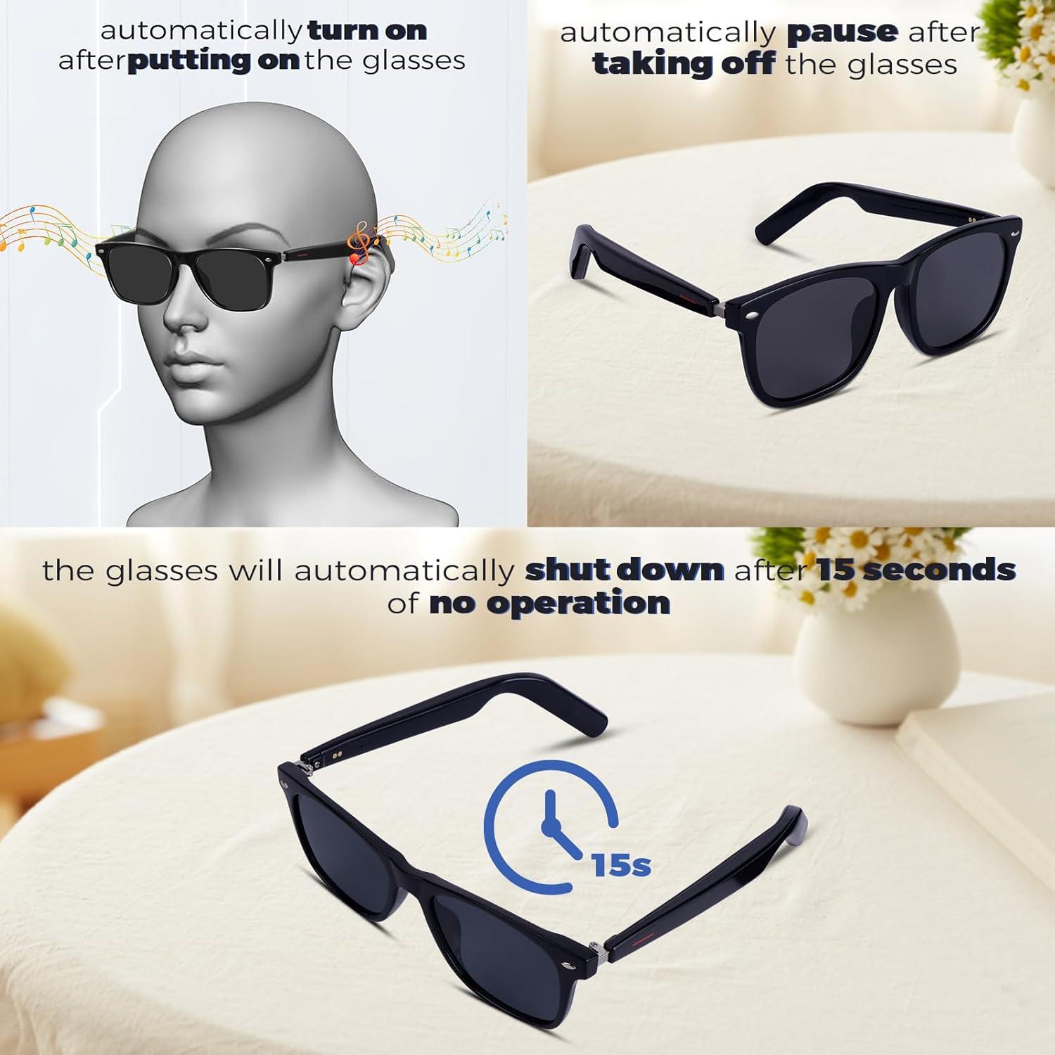 Gafas Inteligentes Bluetooth E10-C Unisex con Música y Asistente