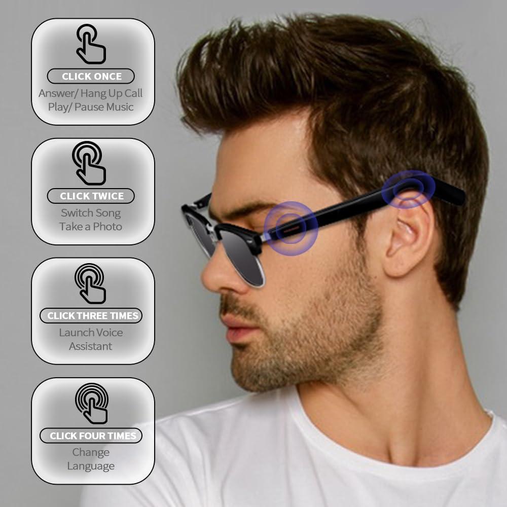 Gafas de sol inteligentes ReyDix con altavoz Bluetooth 5.0