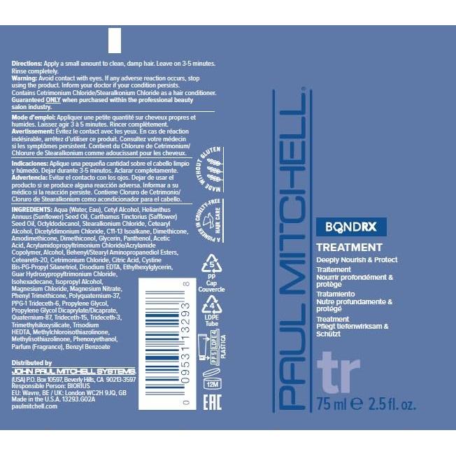 Tratamiento Paul Mitchell Bond Rx 74.4 ml - Cabello Tratado y Dañado