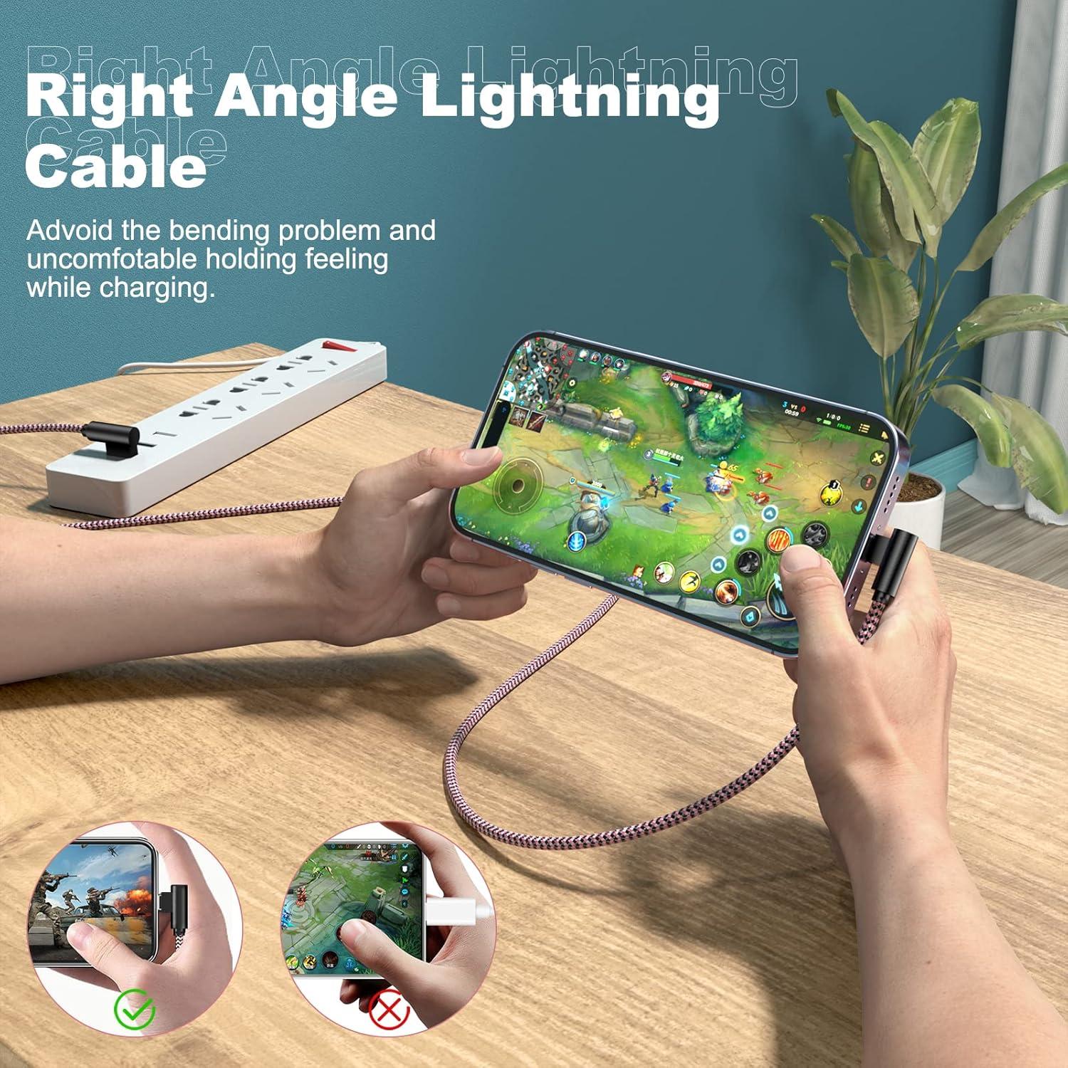 Paquete de 3 Cargadores Lightning FOXSEA 10FT Carga Rápida