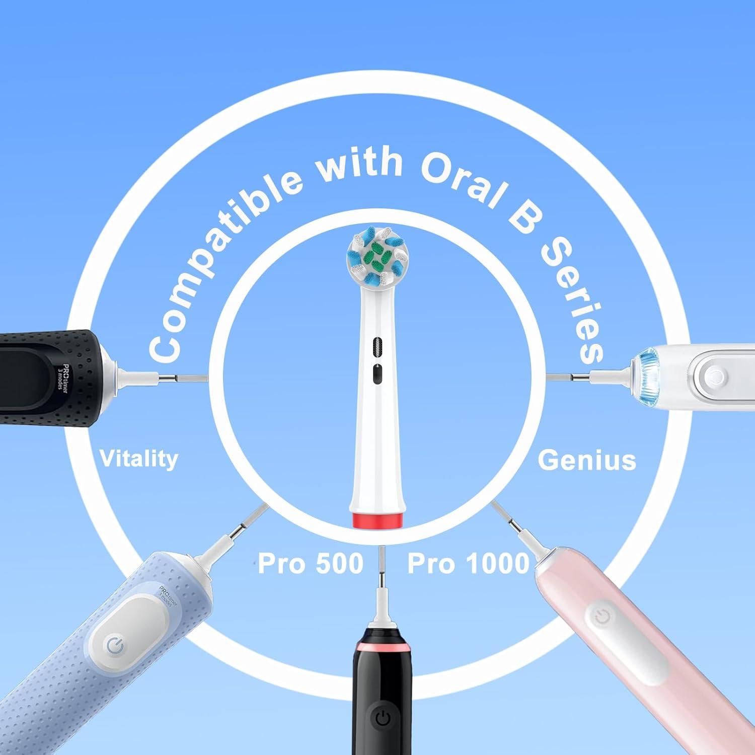 Cabezas de Repuesto Caslynor para Oral B Pro 100/500/1000 - 4 Unidades