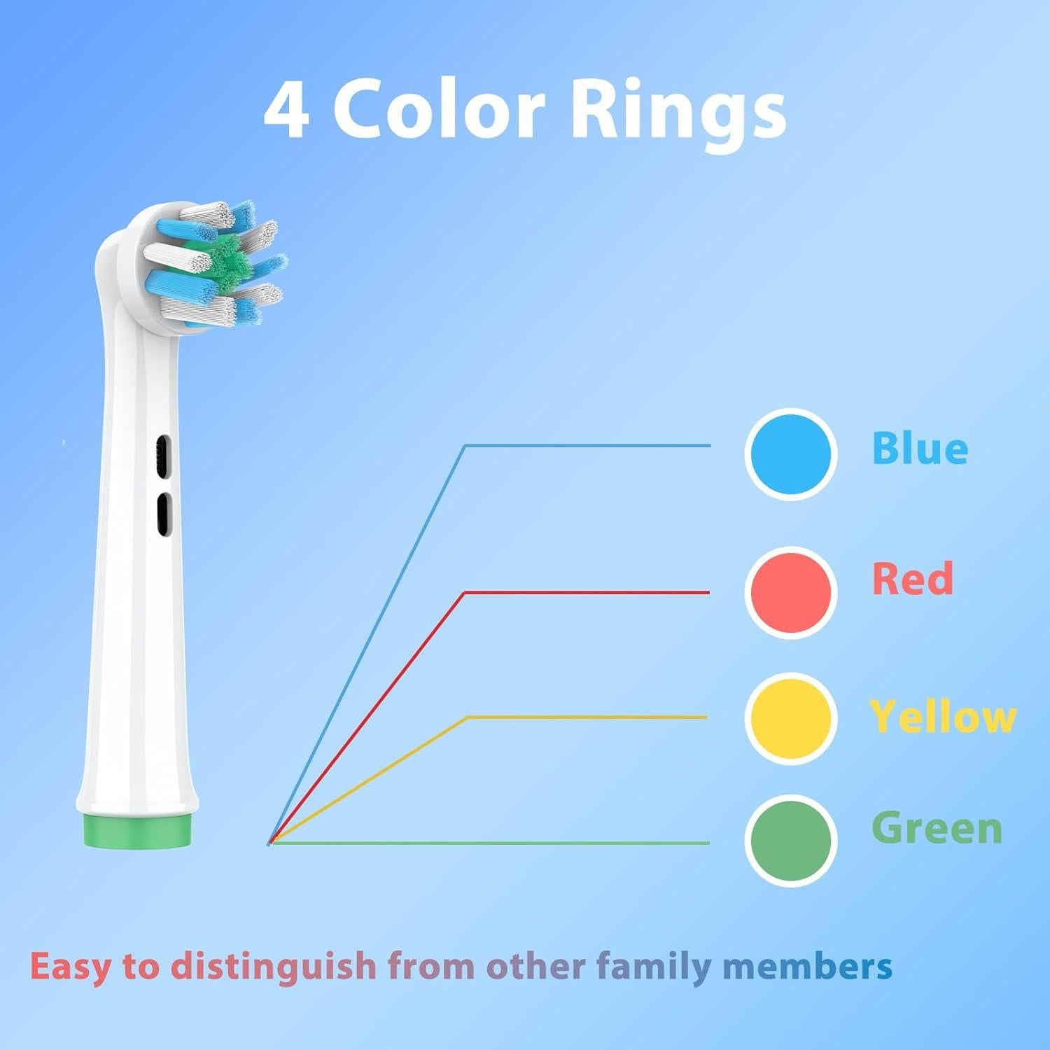 Cabezas de Repuesto Caslynor para Oral B Pro 100/500/1000 - 4 Unidades