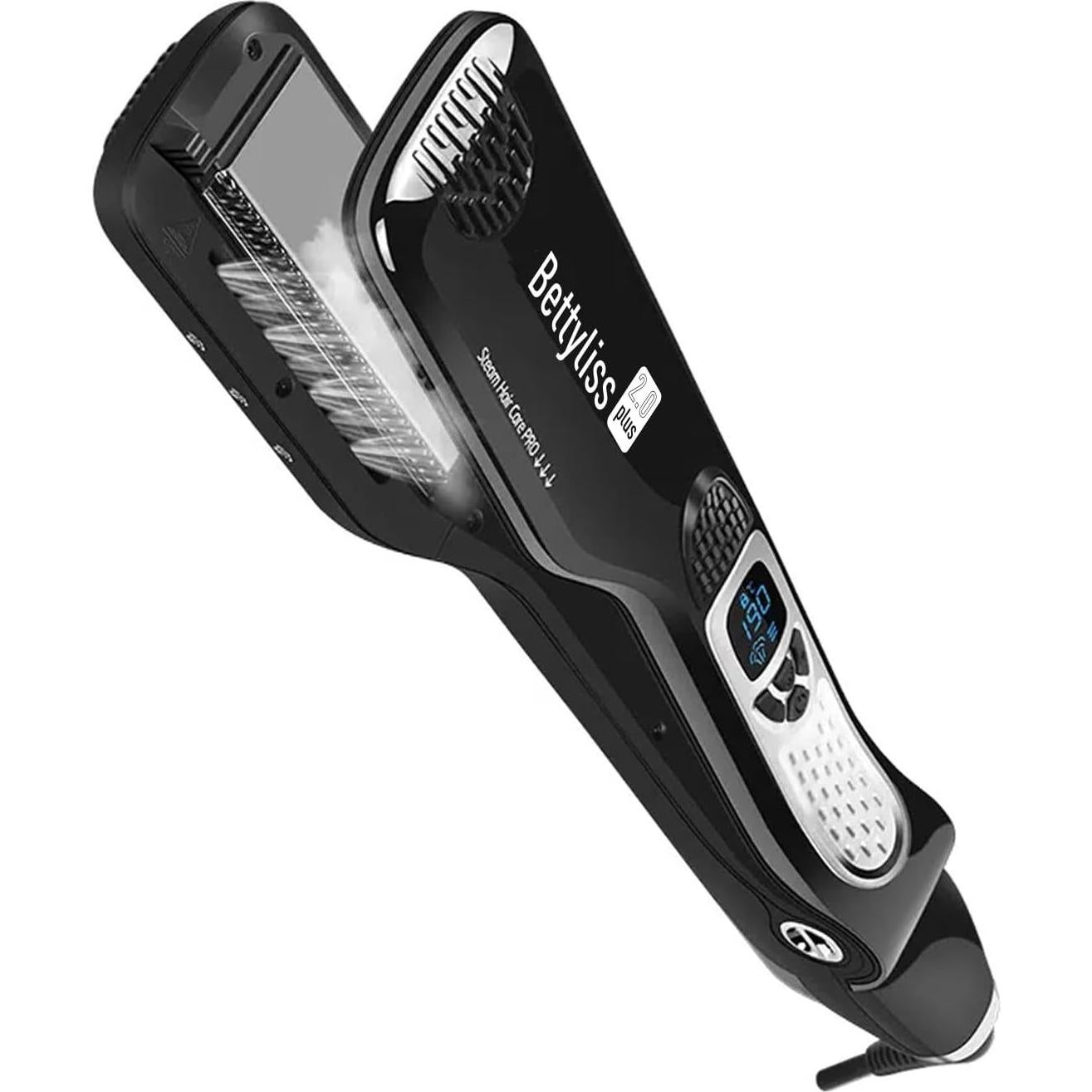 Plancha de Pelo de Vapor Bettyliss Profesional 30.48cm Negro