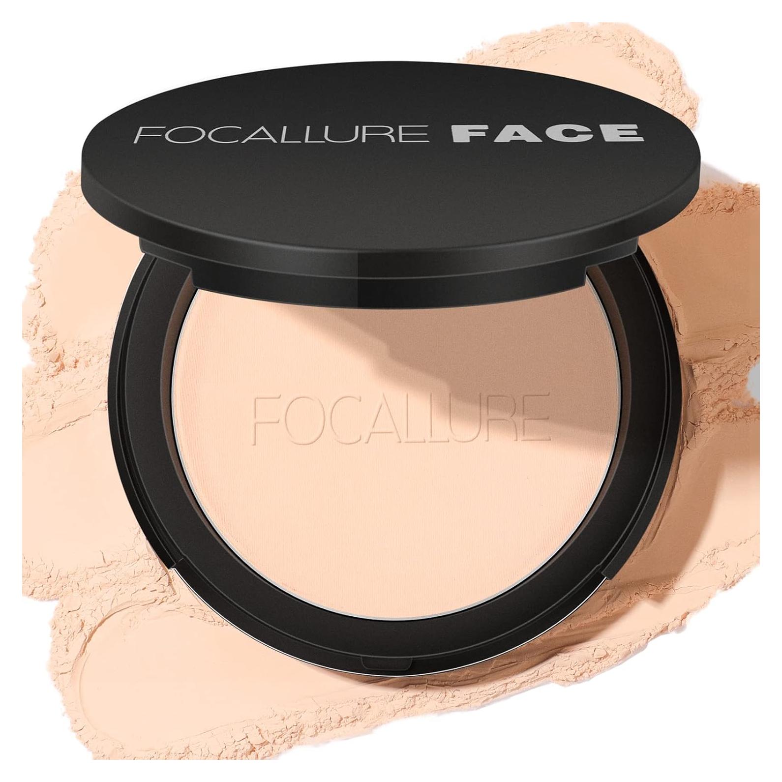 Polvo Compacto FOCALLURE #01 Marfil, Acabado Mate 8.2g