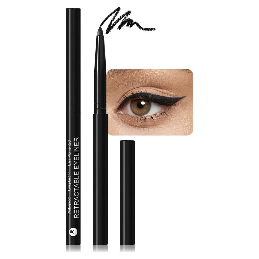 Delineador de Ojos en Gel Evpct Negro a Prueba de Agua 1Pcs