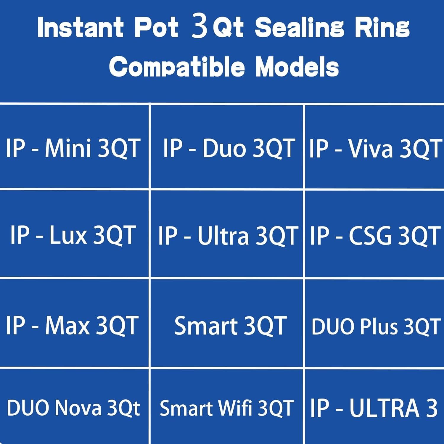 Paquete de 3 Anillos de Sellado para Instant Pot 3 Qt