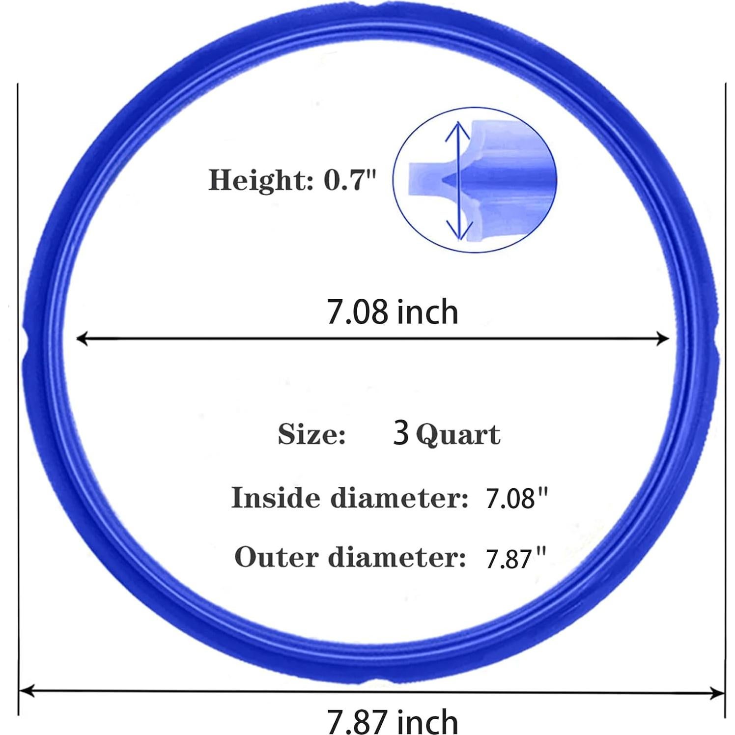 Paquete de 3 Anillos de Sellado para Instant Pot 3 Qt