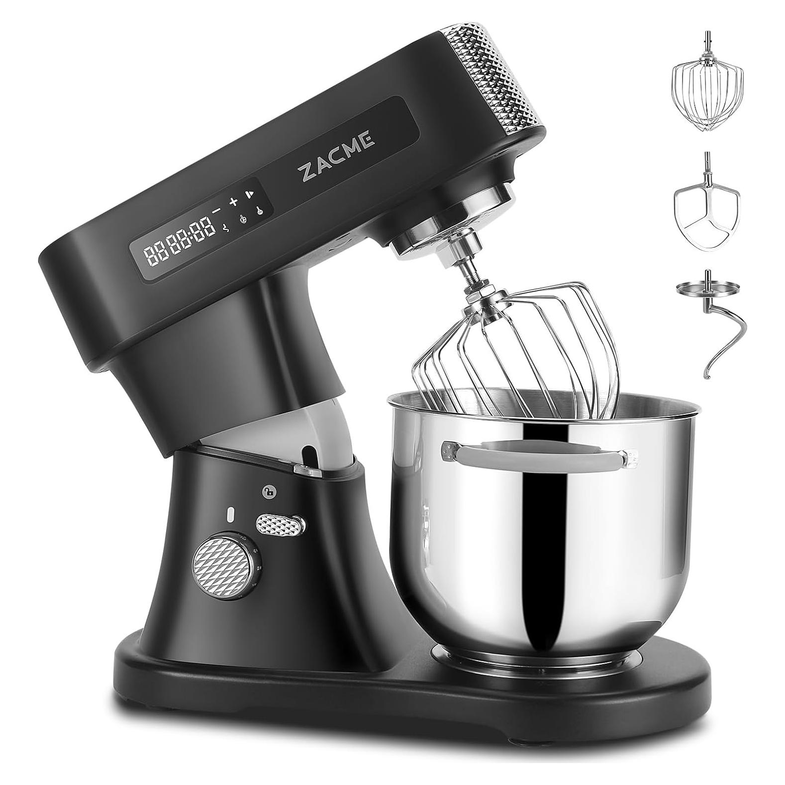 Mezclador de Pie ZACME 800W 7.4QT Acero Inoxidable Negro