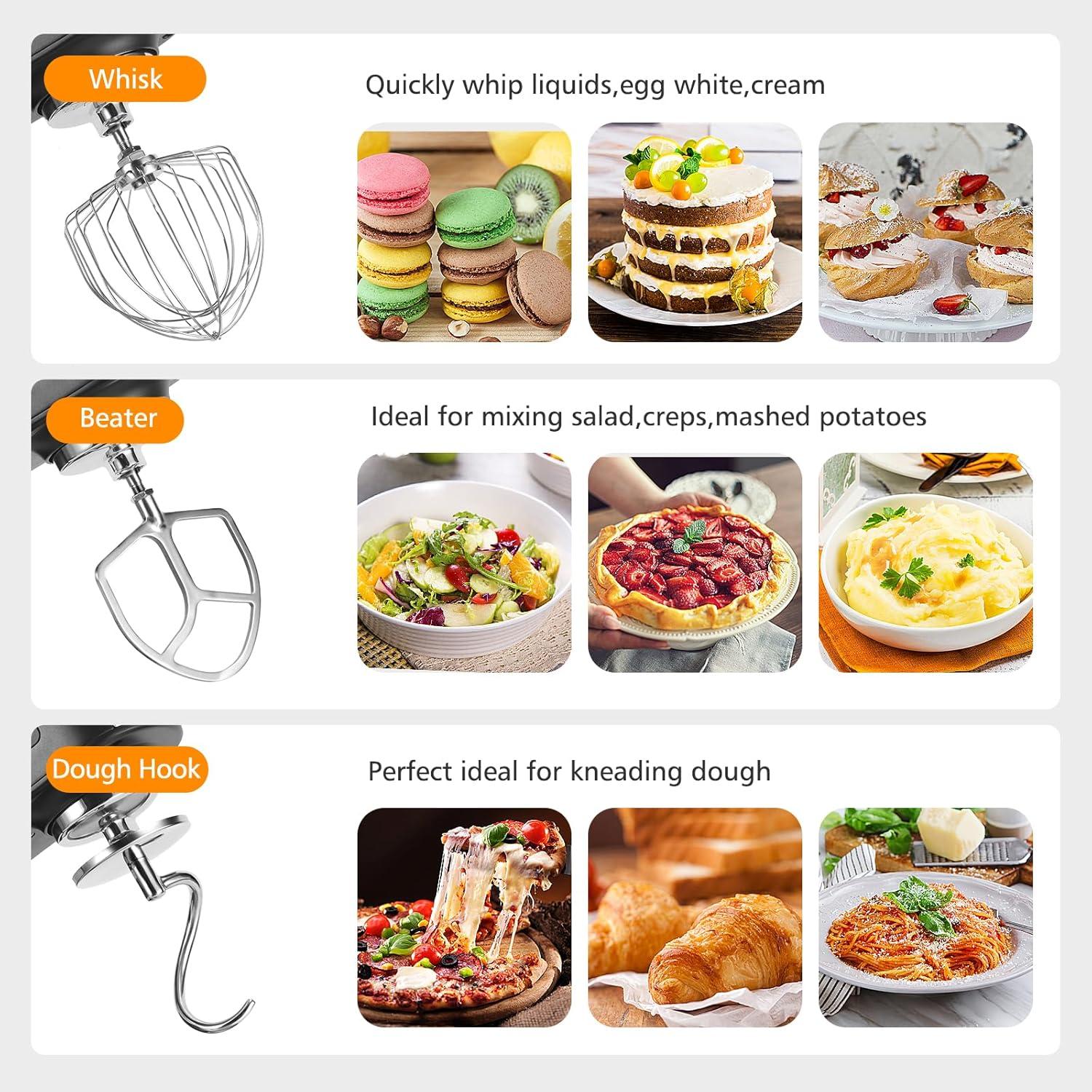 Mezclador de Pie ZACME 800W 7.4QT Acero Inoxidable Negro