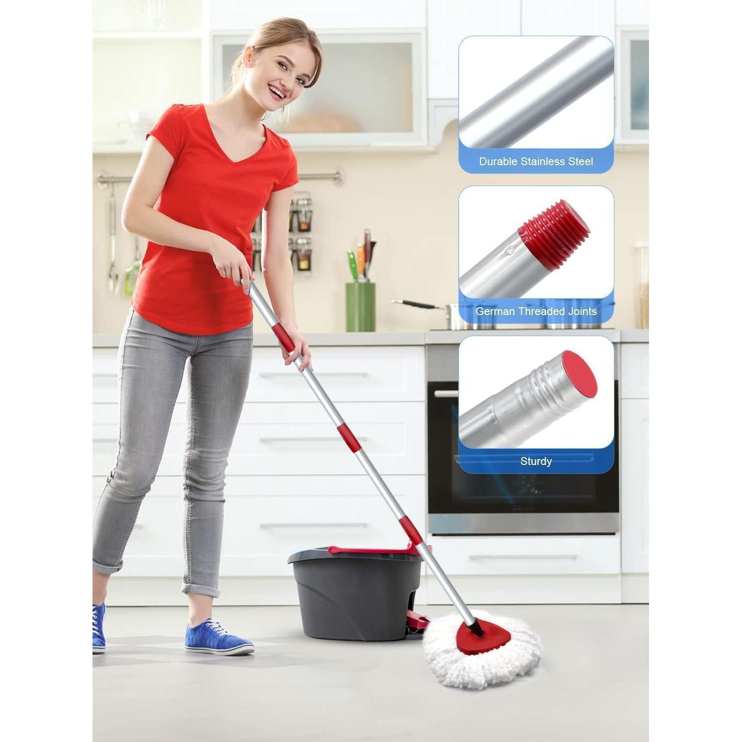 Kit de Reemplazo de Mopa Giratoria WAKAYOYO 4 Cabezas + Mango