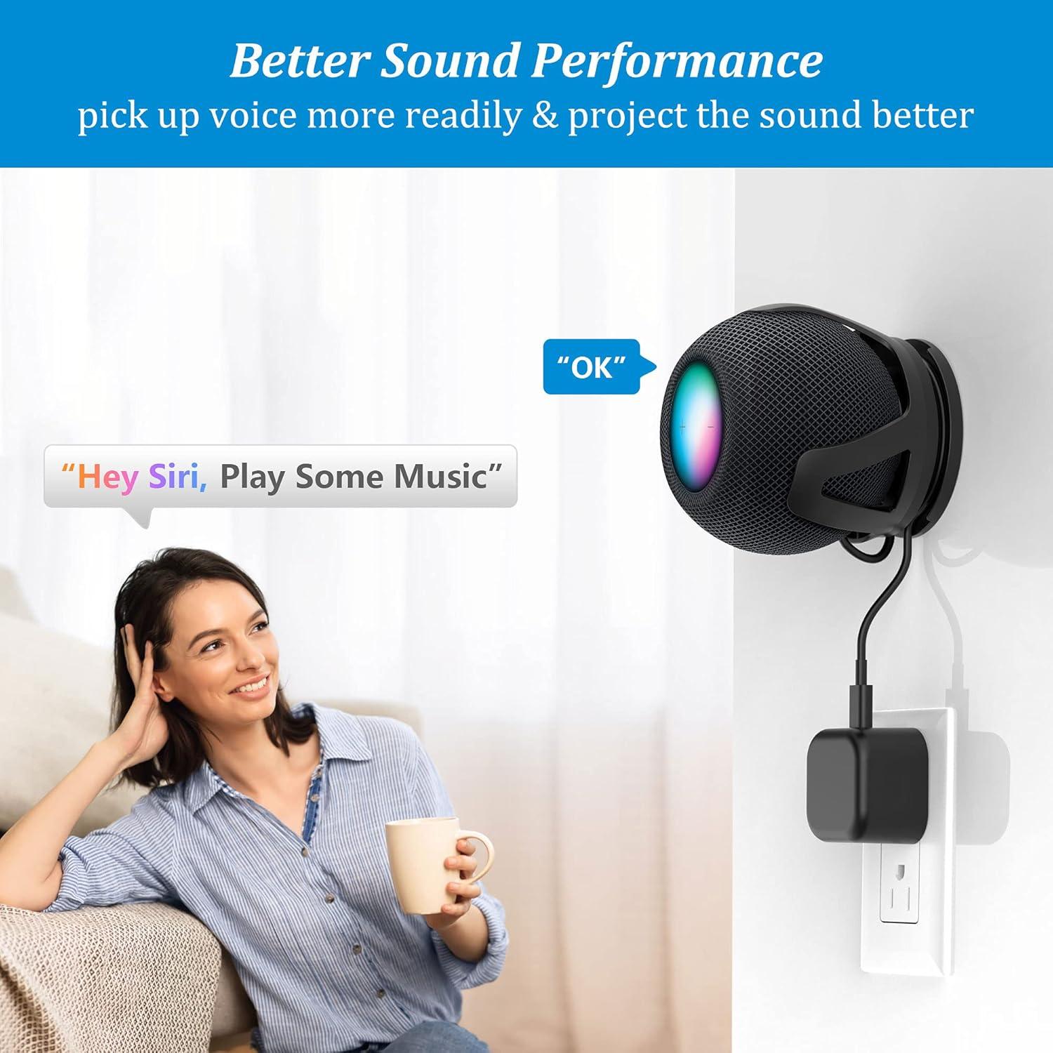 Soporte de pared PlusAcc para HomePod Mini - Negro