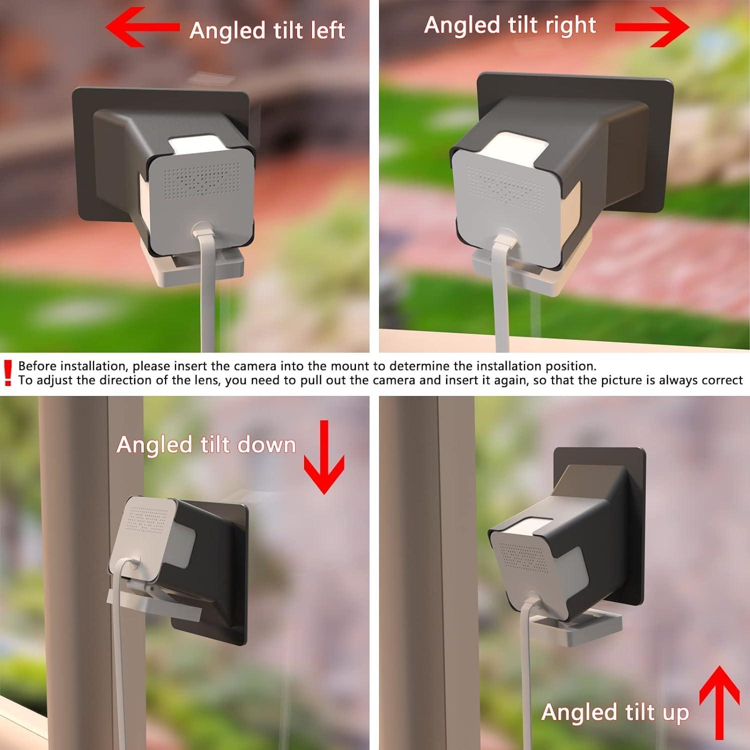 Soporte de Ventana Angulada Teccle para Wyze Cam V4 - Negro