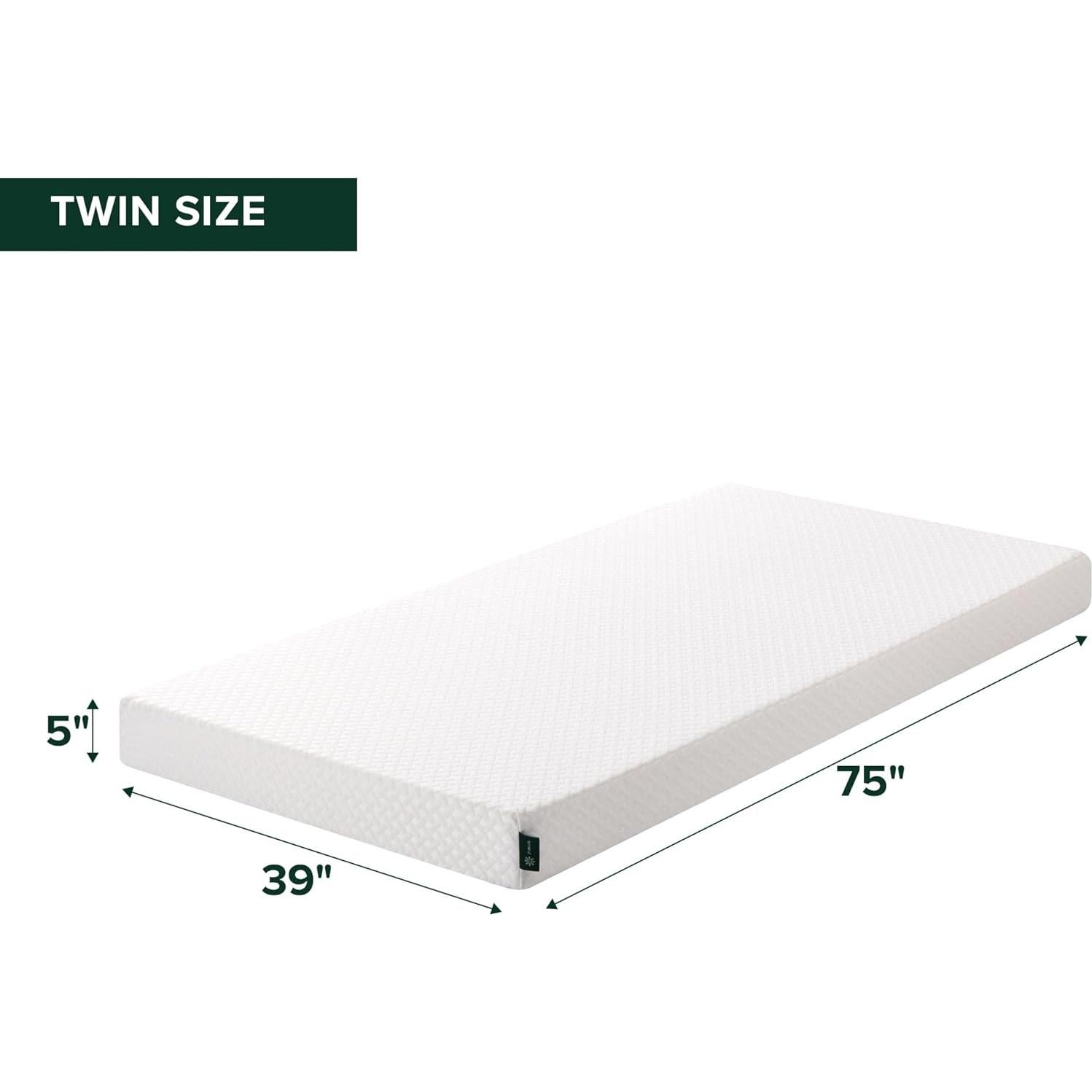 Colchón ZINUS Espuma Viscoelástica 12.7 cm Individual Enfriamiento