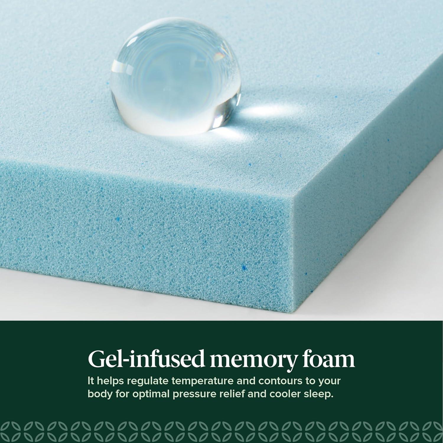 Colchón ZINUS Espuma Viscoelástica 12.7 cm Individual Enfriamiento