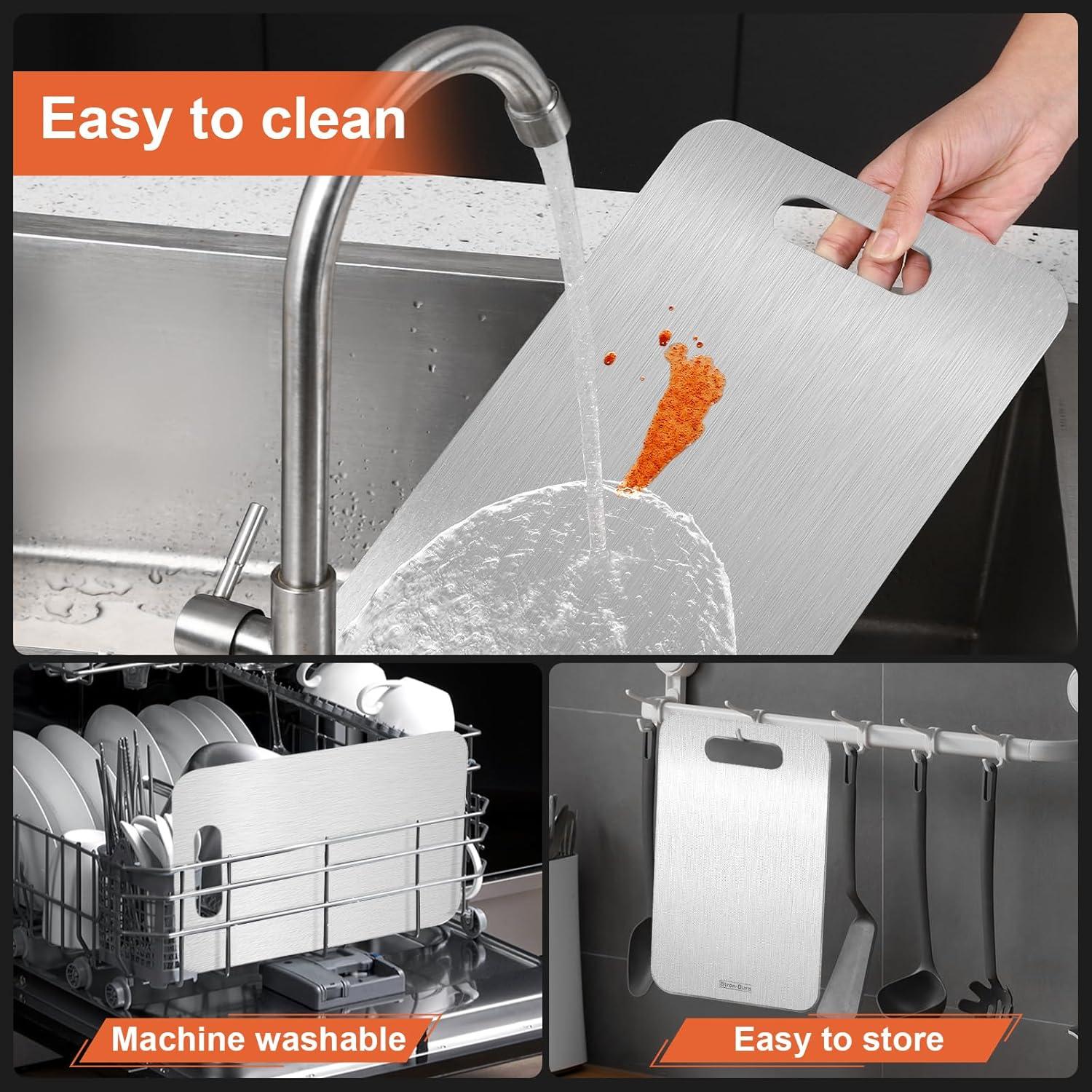 Tabla de Cortar Stron-Dura Acero Inoxidable 29.2x20.3 cm