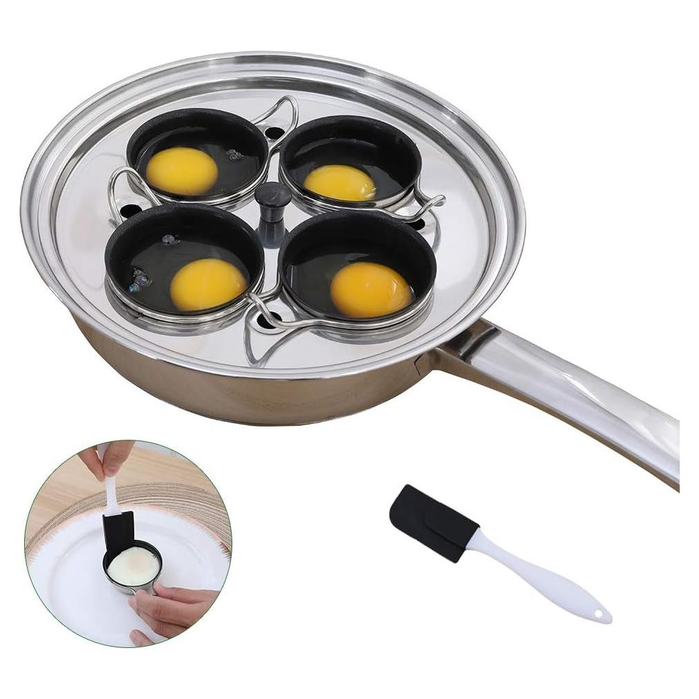 Sartén Escalfadora RUNZI con 4 Tazas Antiadherentes 75ml