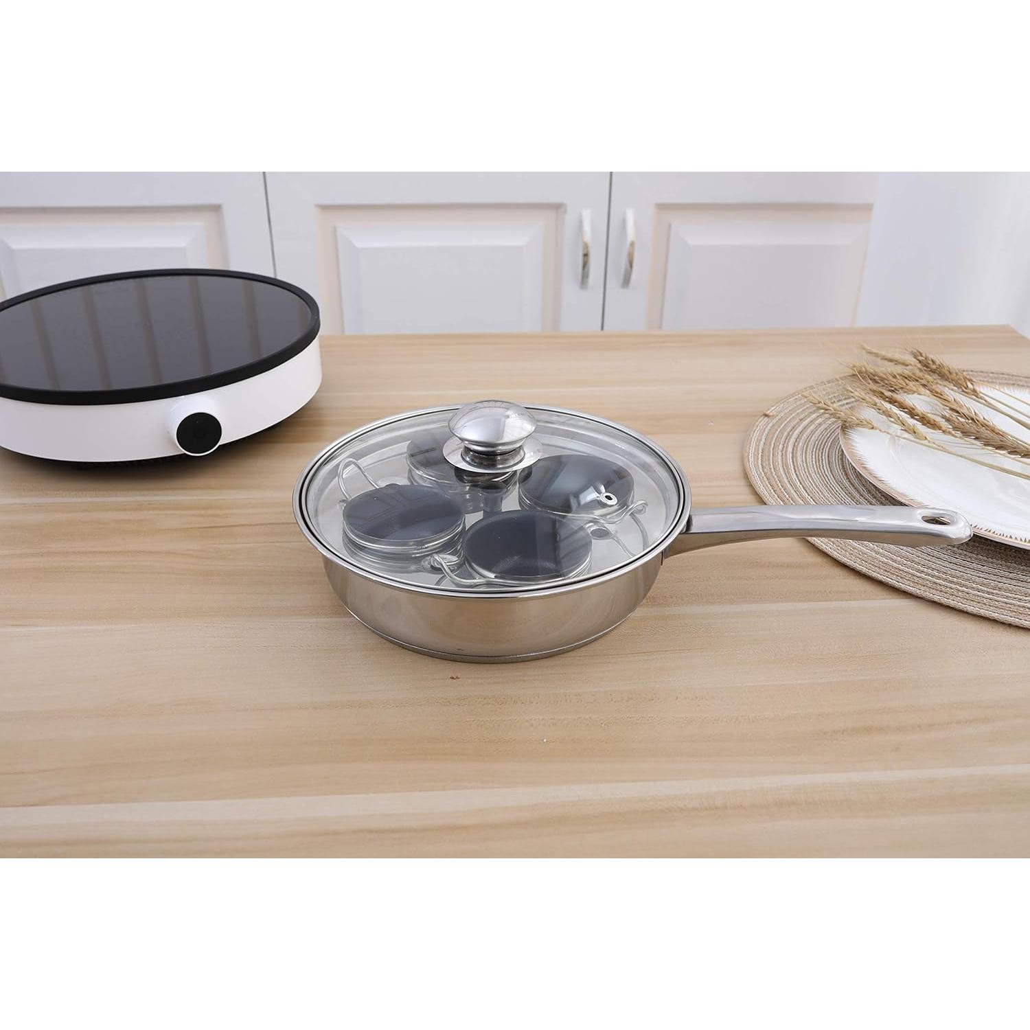 Sartén Escalfadora RUNZI con 4 Tazas Antiadherentes 75ml