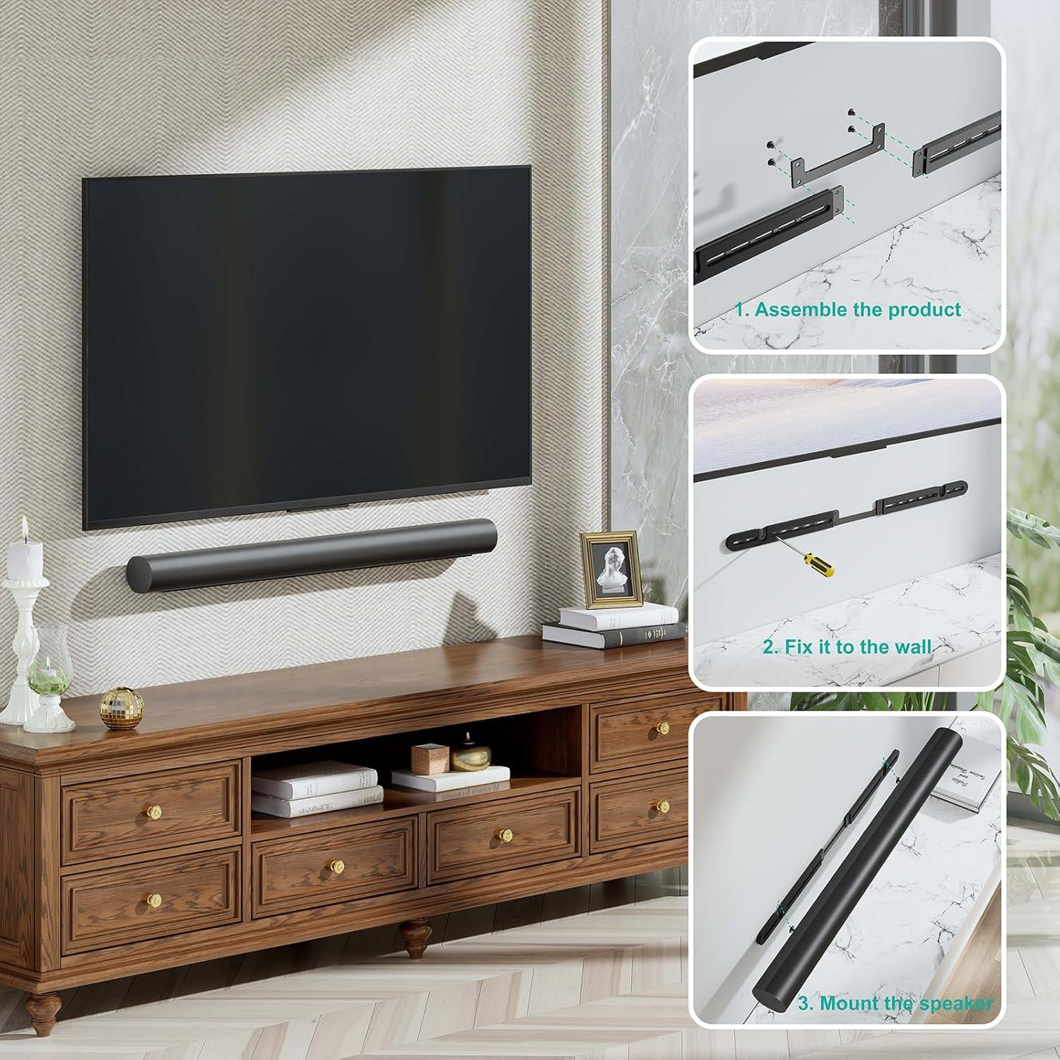 Soporte de Pared WALI para Barra de Sonido Sonos Arc - Negro