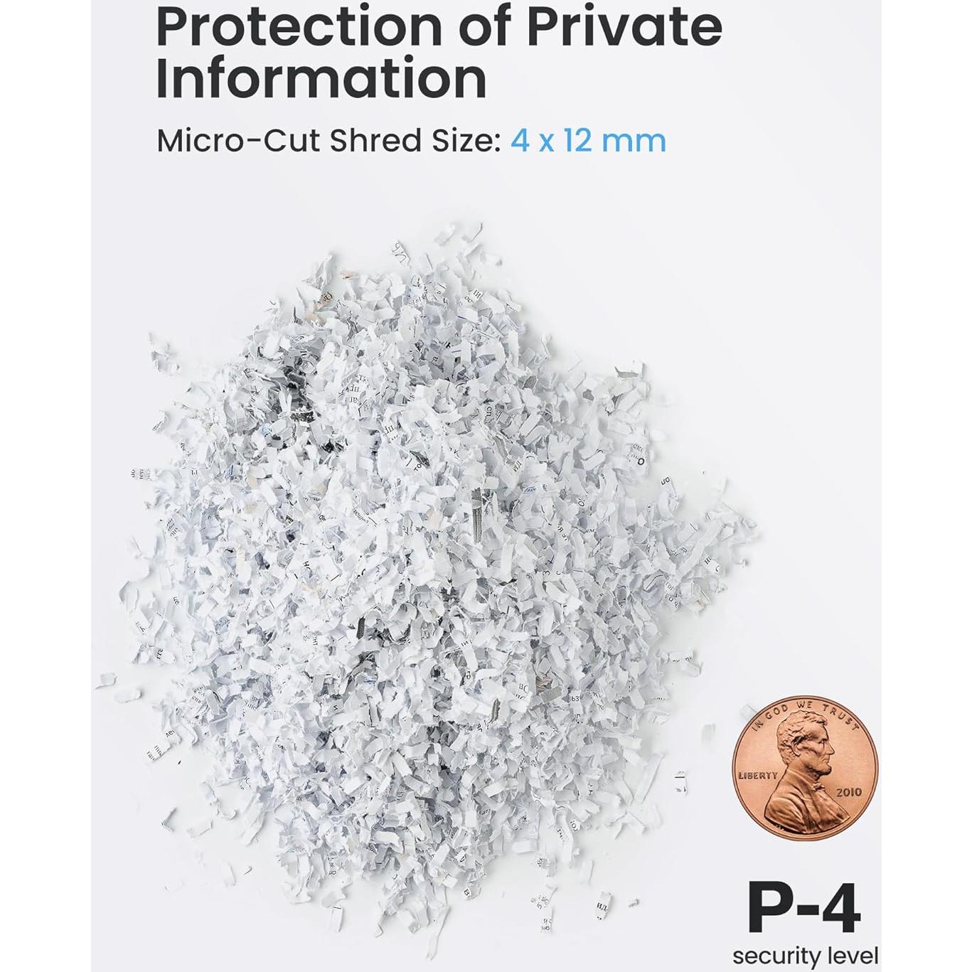 Desgarrador de papel micro corte Locksworth AZ1687 8 hojas P-4