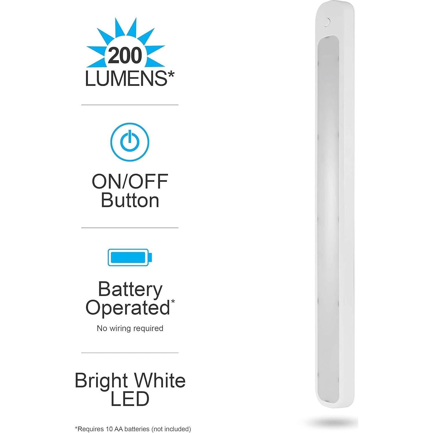 Luz Bajo Gabinete GE 60.96 cm Inalámbrica LED 200 Lúmenes