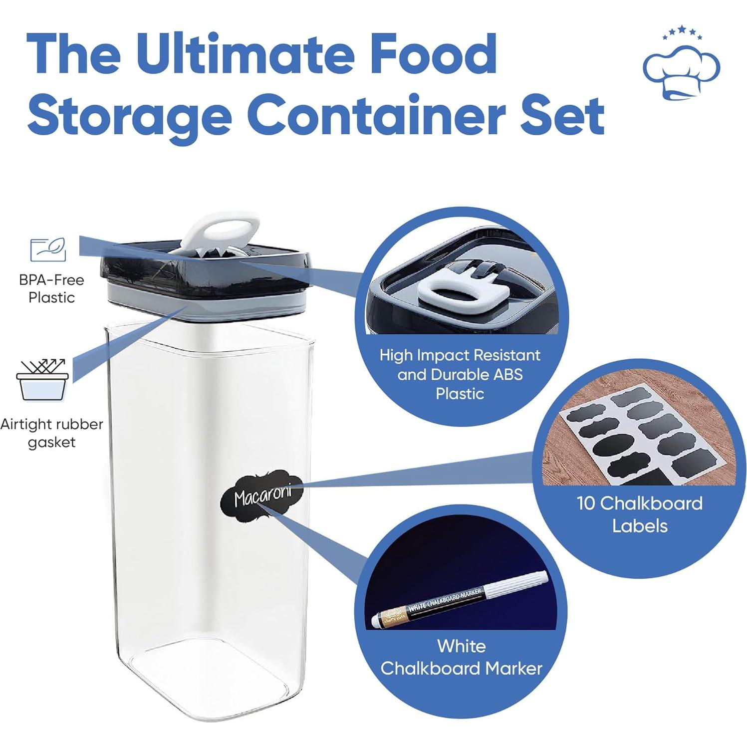 Cajas de Almacenamiento de Alimentos Chef's Path 4pcs 3.2L