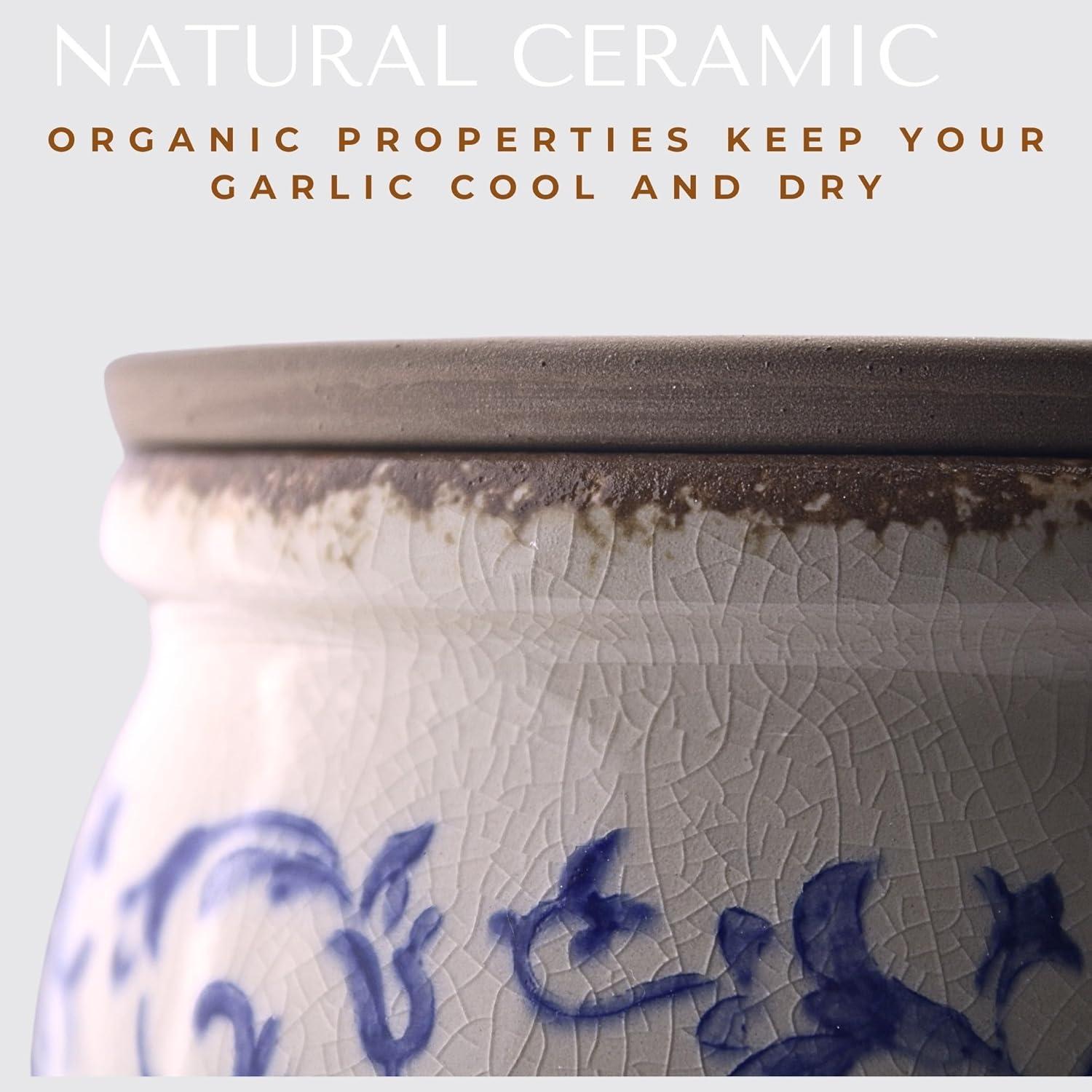 Contenedor de Ajo Okavango de Cerámica Marfil 473ml