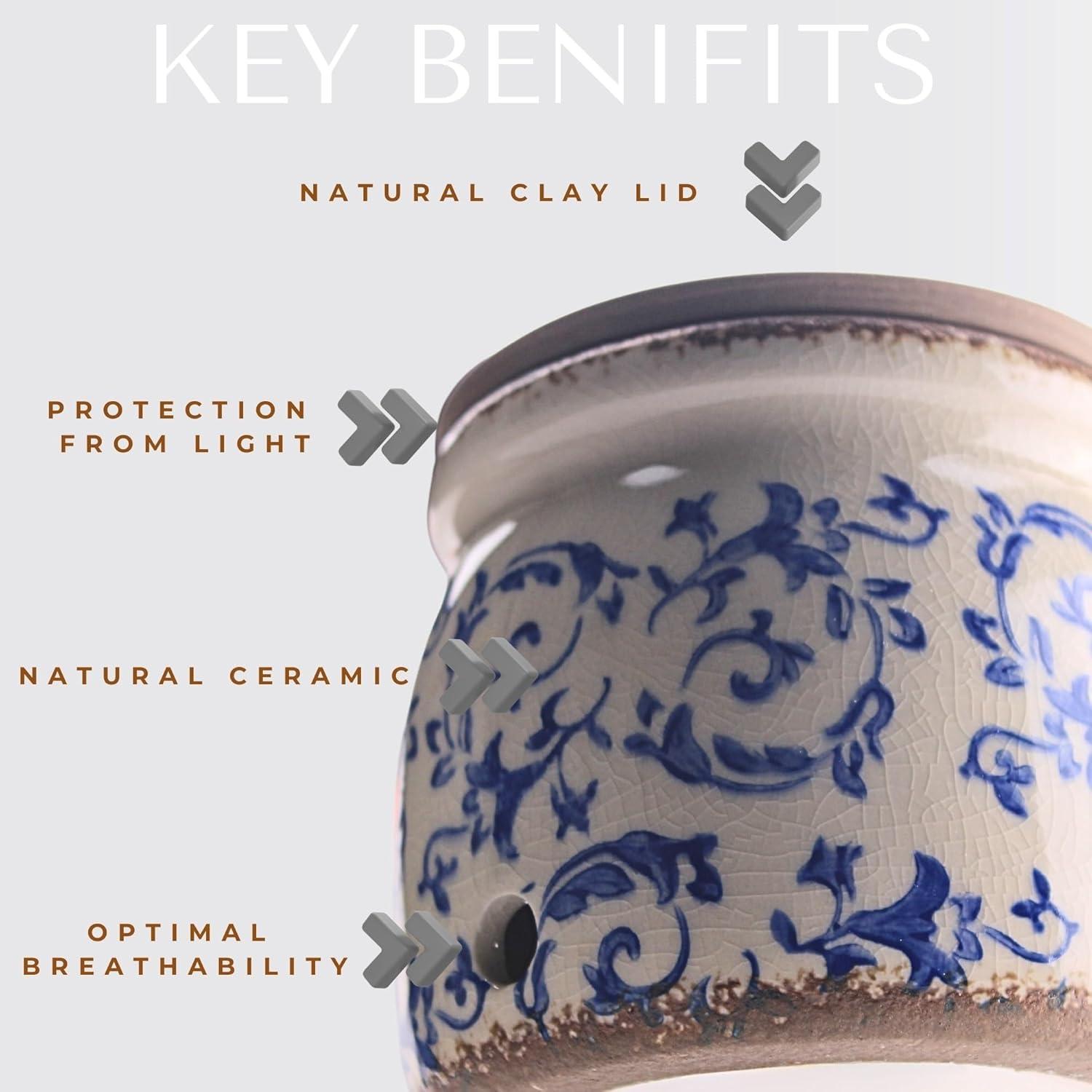 Contenedor de Ajo Okavango de Cerámica Marfil 473ml