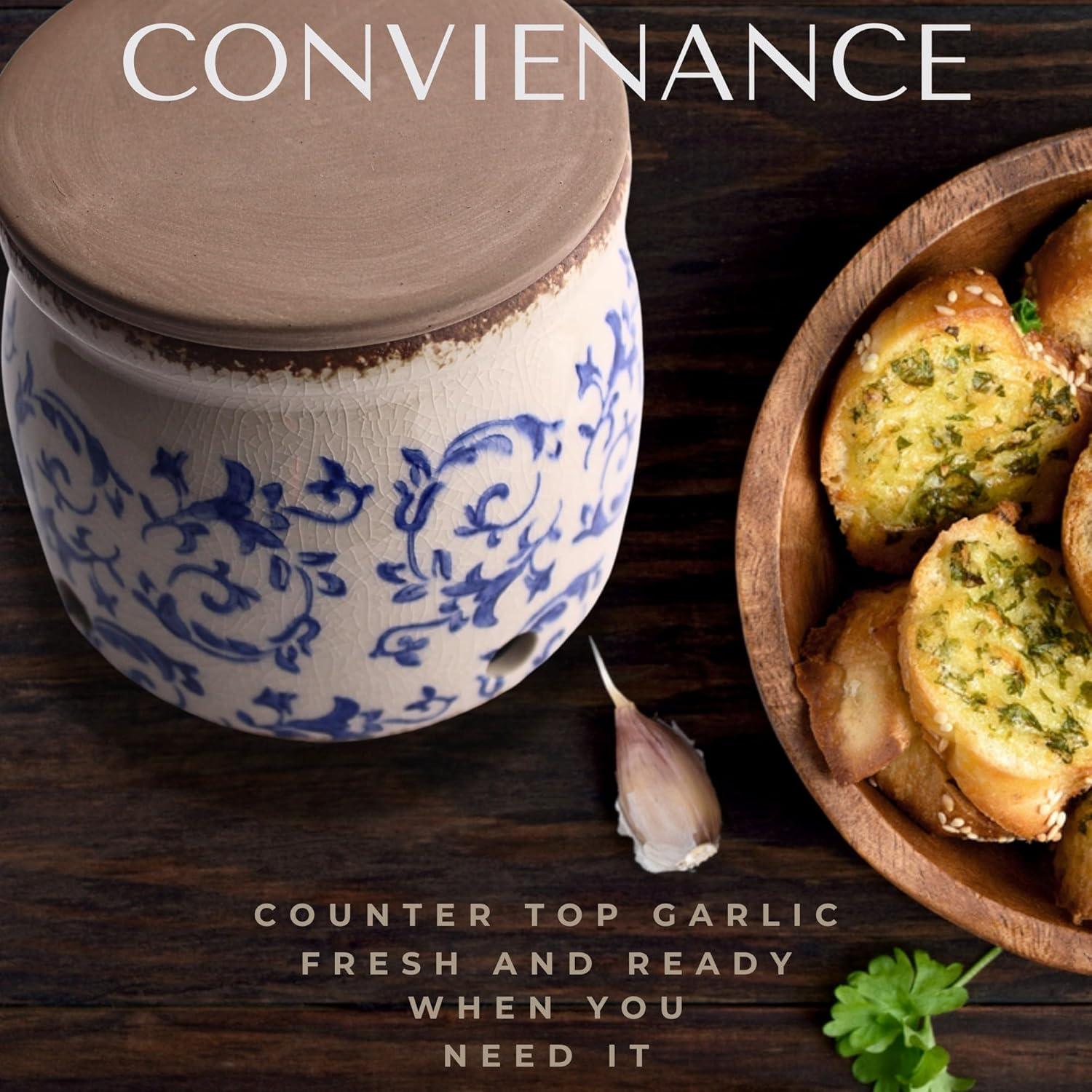 Contenedor de Ajo Okavango de Cerámica Marfil 473ml