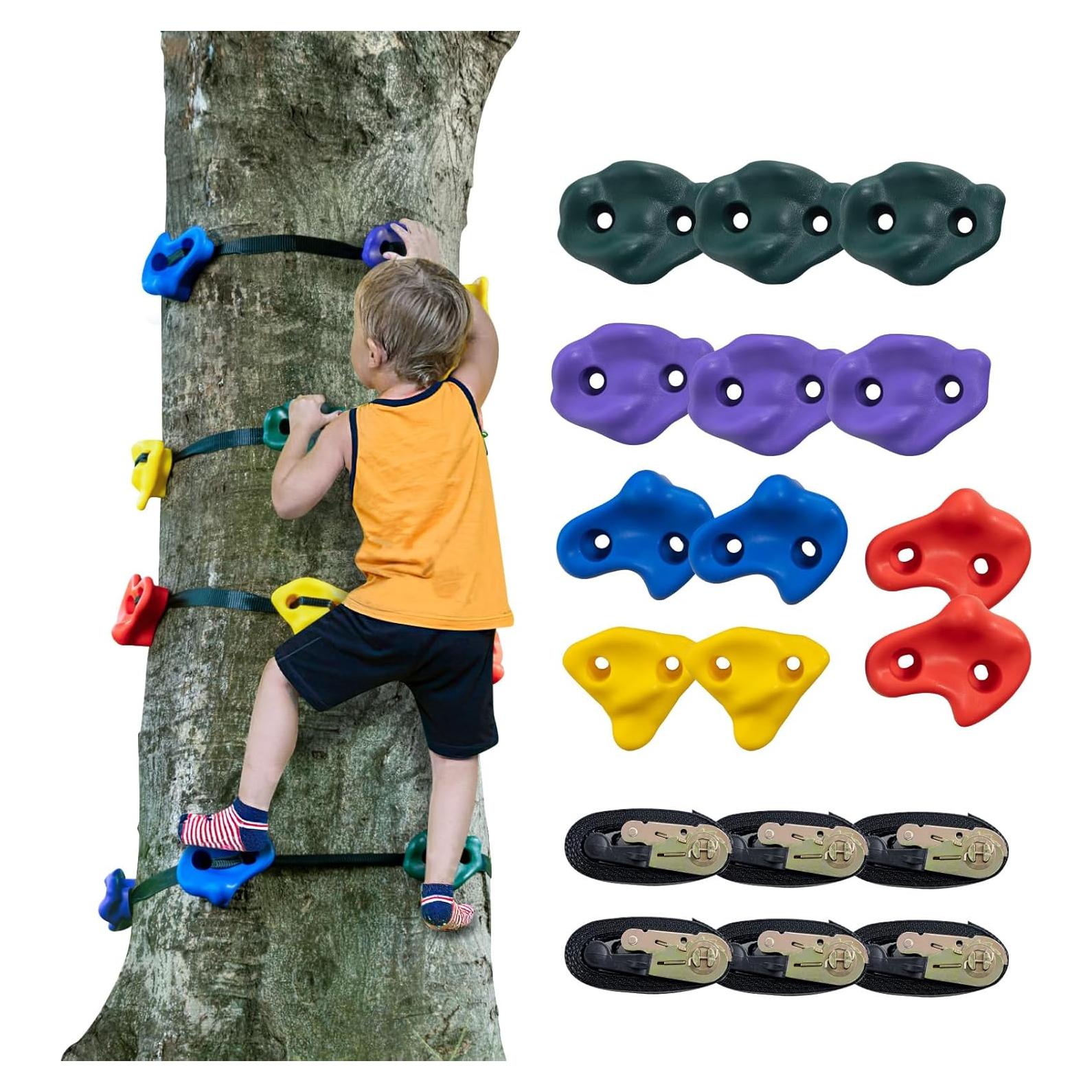 Kit de Escalada en Árbol Ninja VEVOR - 12 Agarraderas y 6 Correas