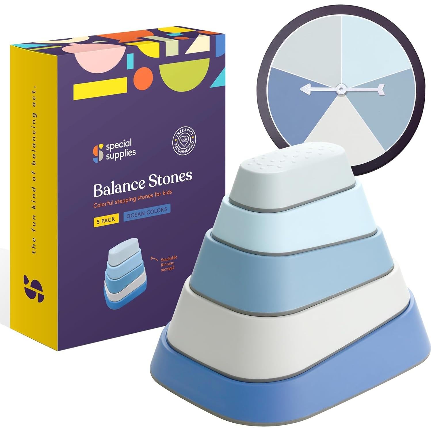 Juego de 5 Piedras de Equilibrio Suministros Especiales - Antideslizantes