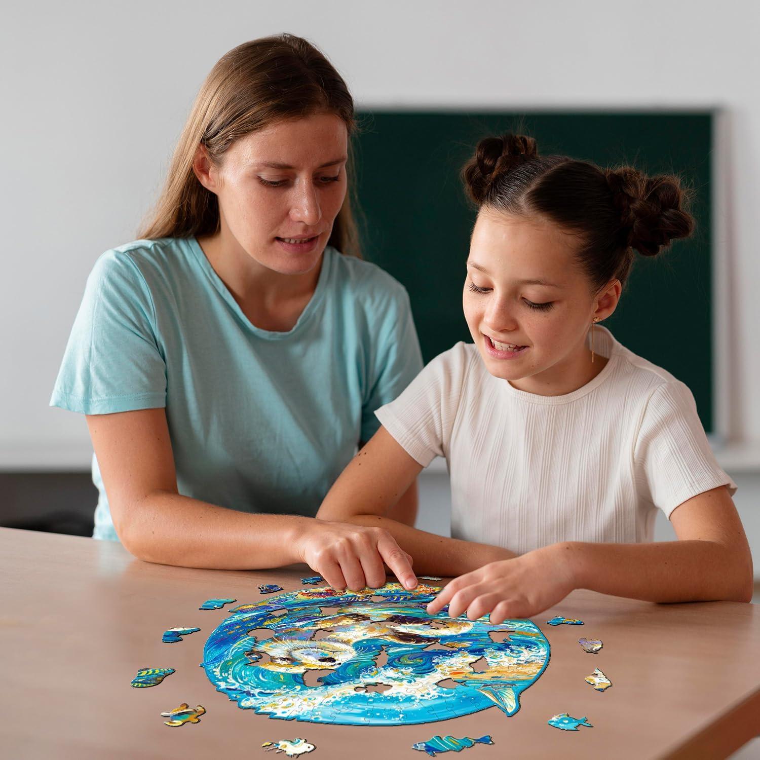 Rompecabezas de Madera Jigfoxy Nutria 100 Piezas 21.6x21.1cm