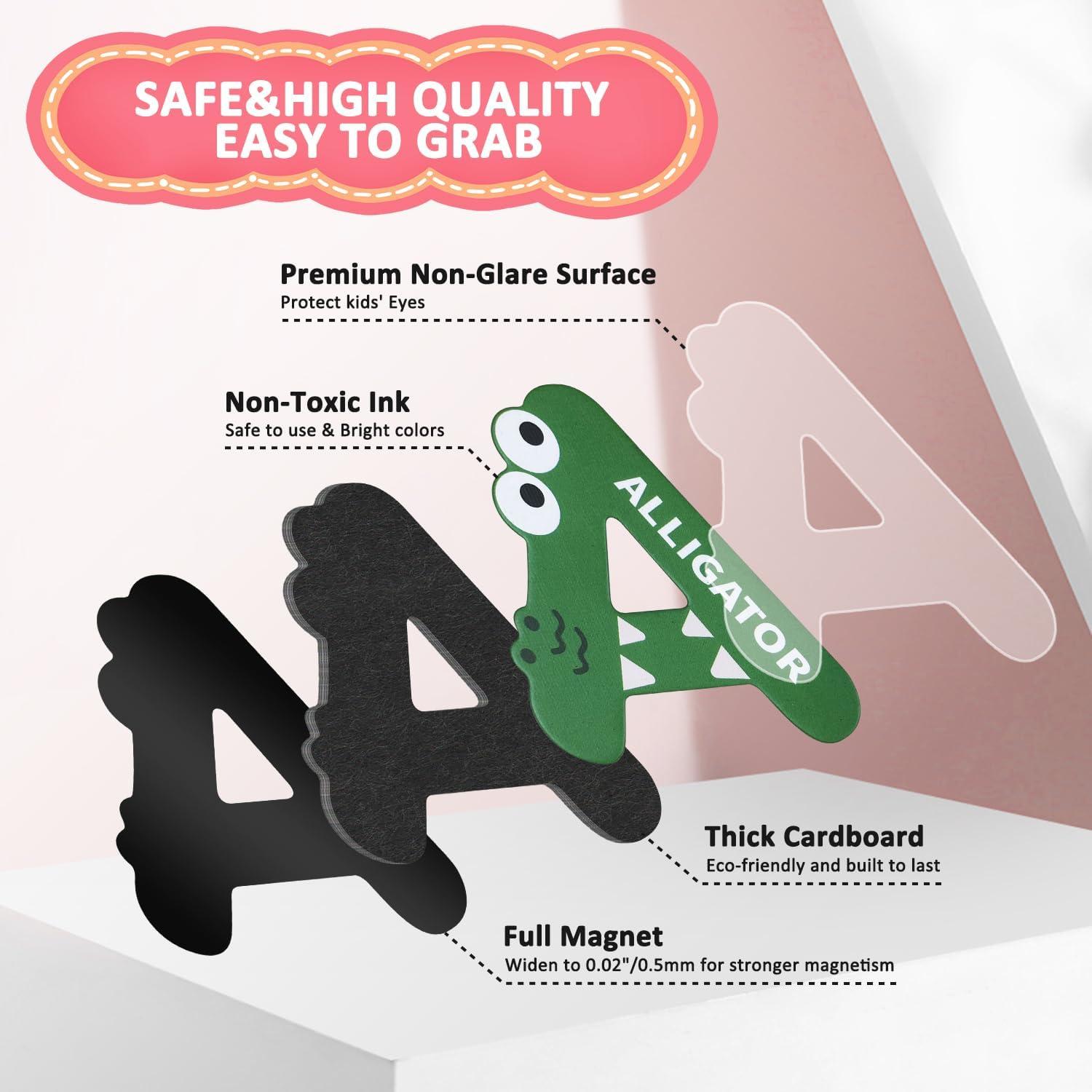 Letras Magnéticas para Niños - 26 Imán de Animales Coloridos