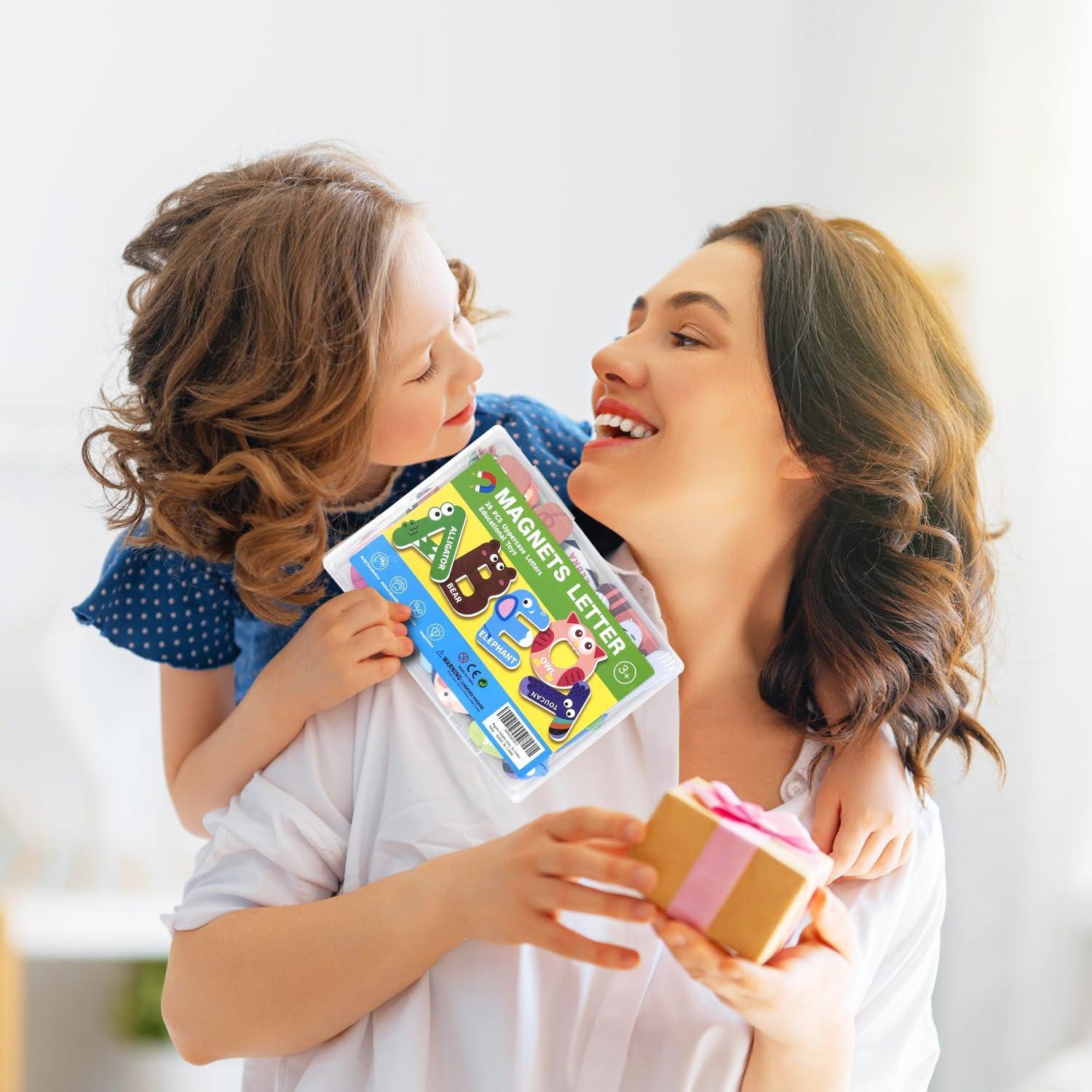 Letras Magnéticas para Niños - 26 Imán de Animales Coloridos