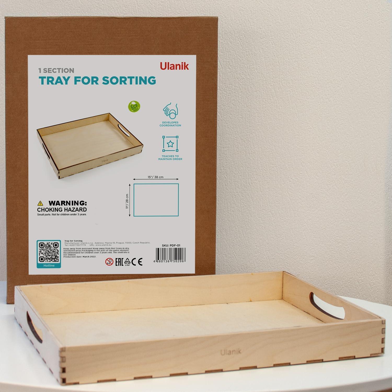 Bandeja de Clasificación Montessori Ulanik 38x28 cm para Niños 3+