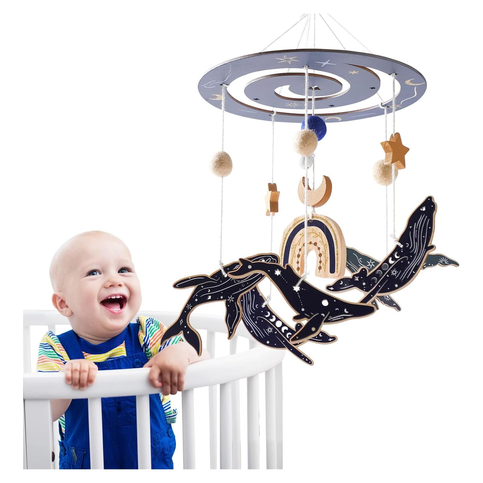 Móvil de Cuna Hecho a Mano Etucdose Ballena Azul