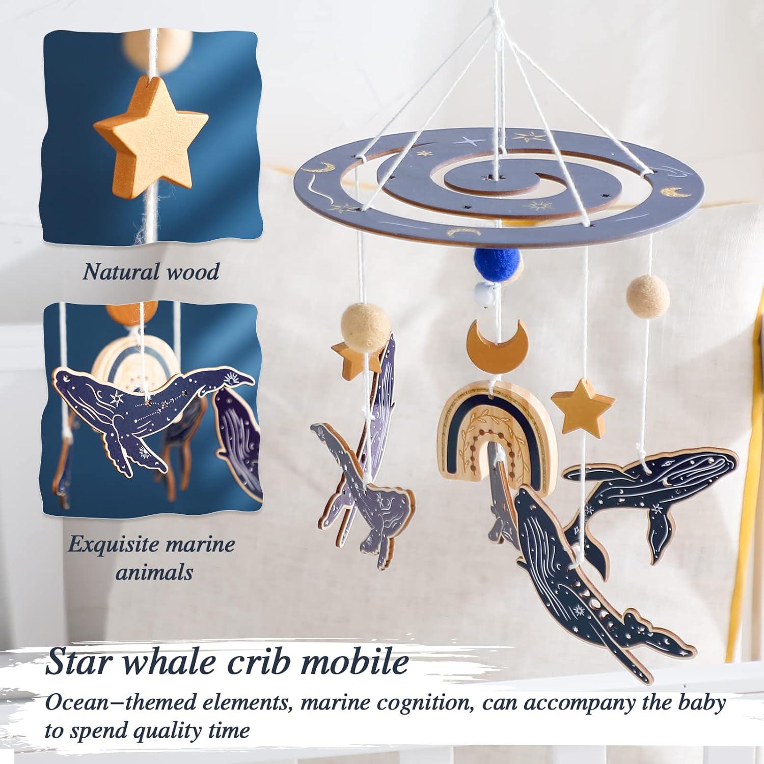 Móvil de Cuna Hecho a Mano Etucdose Ballena Azul