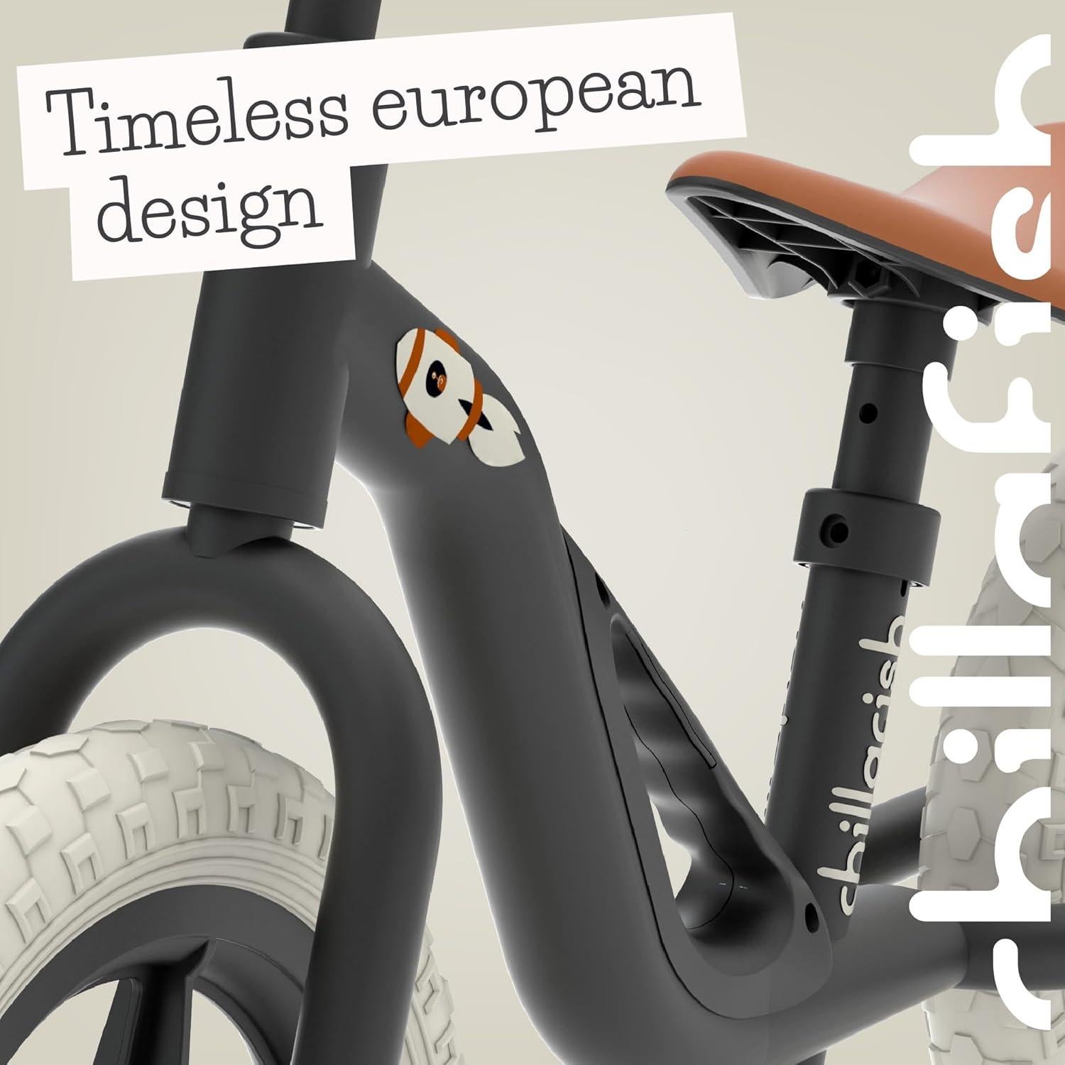 Bicicleta de Equilibrio Chillafish Charlie 10" Negra Ajustable