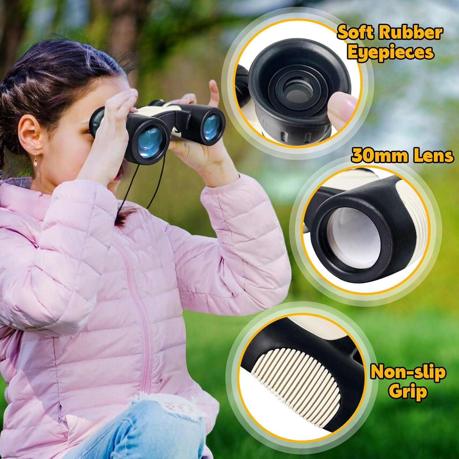 Binoculares para Niños YOPINSAND 4x30mm Ligero y Compacto