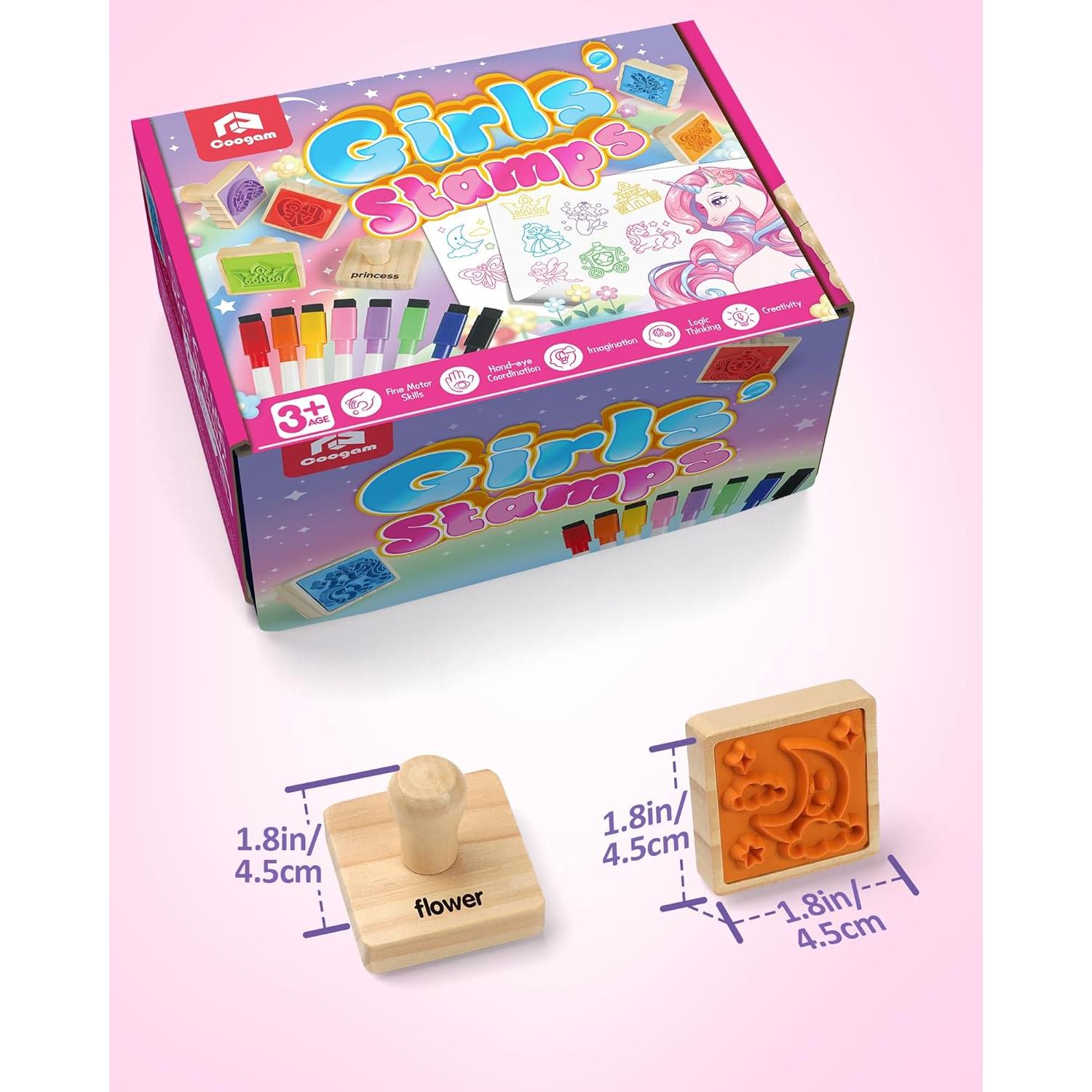 Juego de Sellos de Animales de Madera Coogam - 20 Piezas para Manualidades