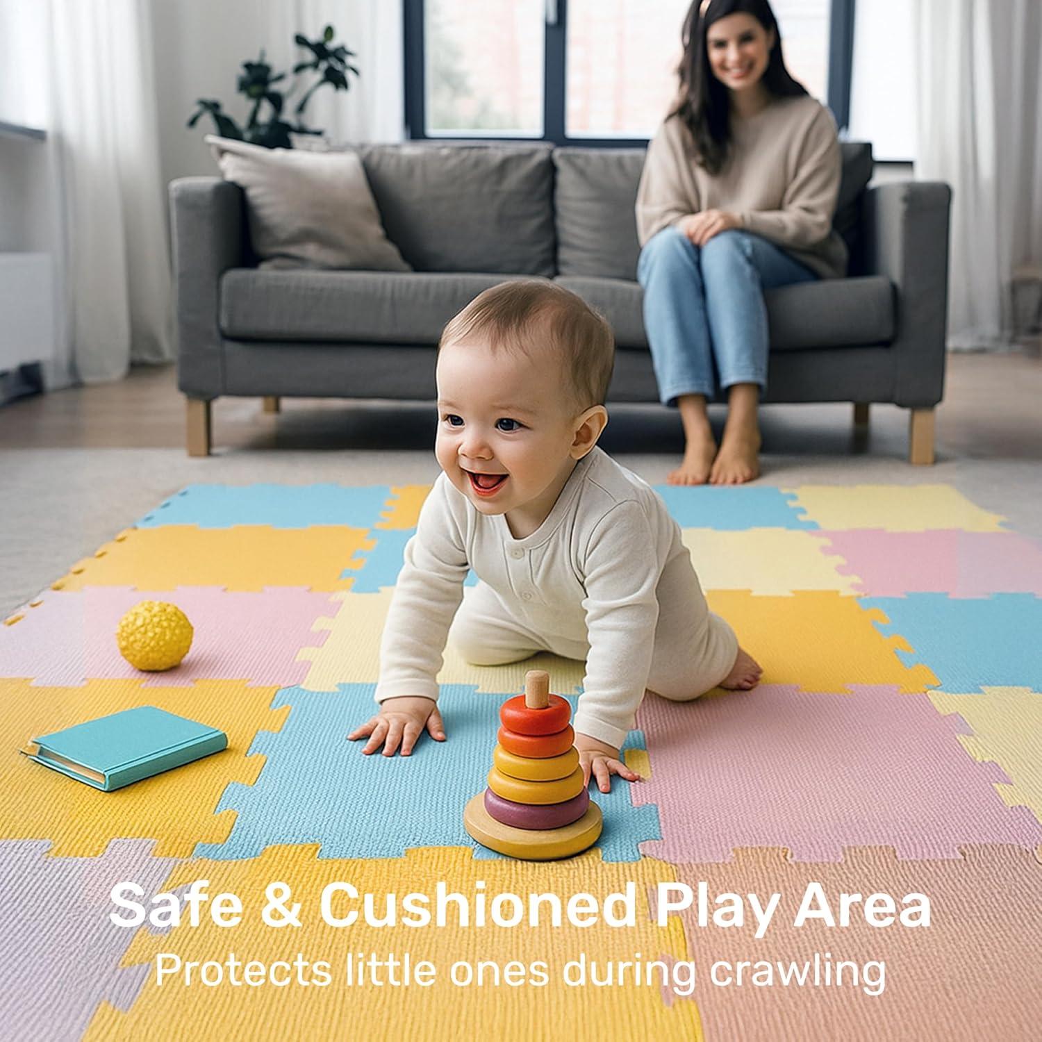 Alfombrillas de Espuma Interconectables Enovoe 16 Piezas 30.48cm