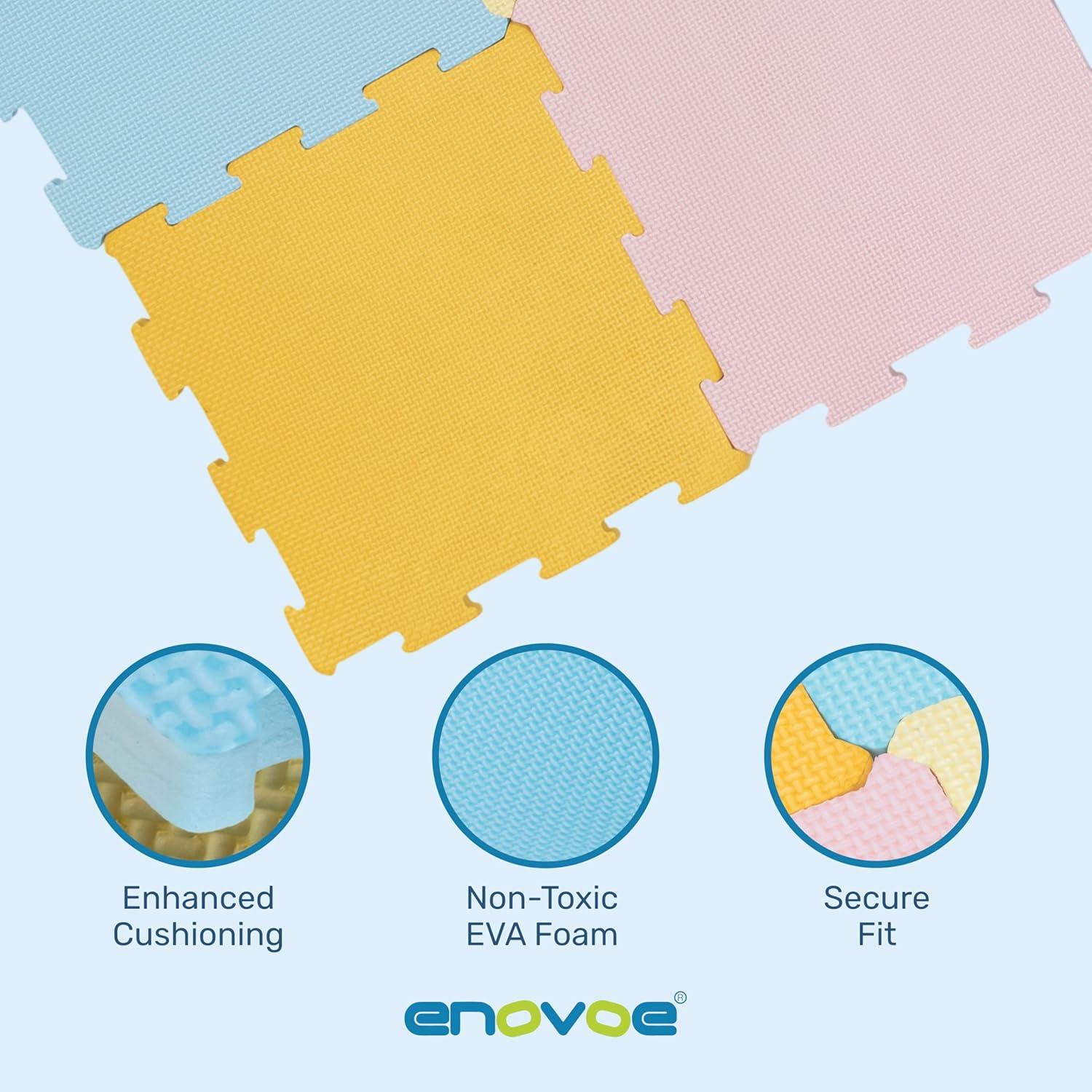 Alfombrillas de Espuma Interconectables Enovoe 16 Piezas 30.48cm