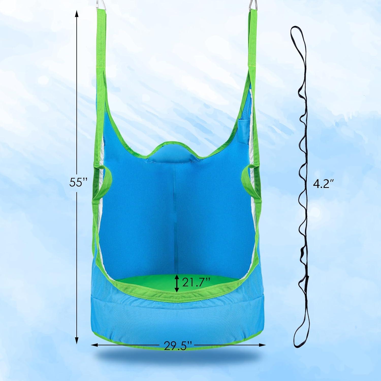 Silla Columpio Pod YAERSI Azul 900D para Niños con Luces LED