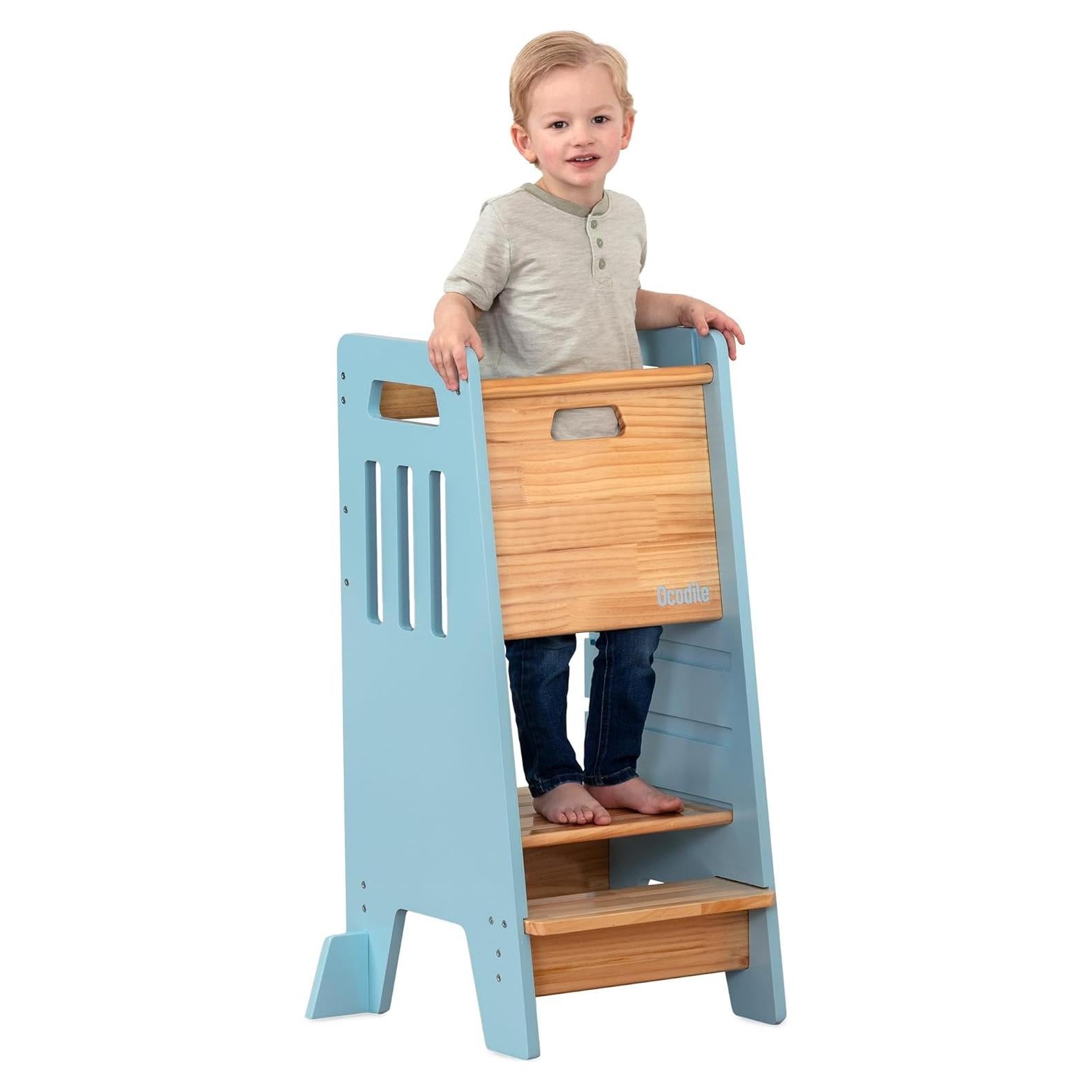 Torre para Niños Ocodile Azul con 3 Alturas Ajustables