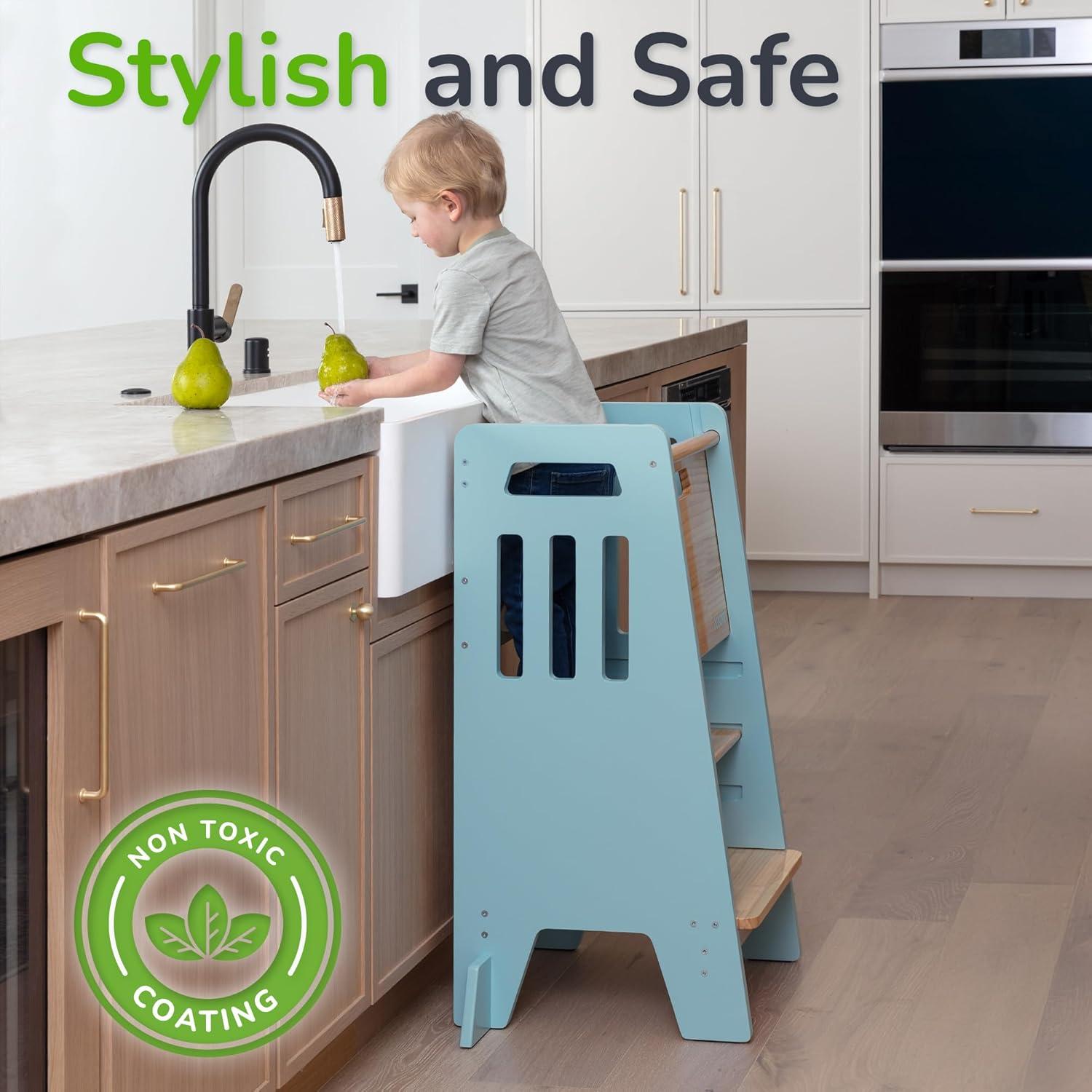 Torre para Niños Ocodile Azul con 3 Alturas Ajustables