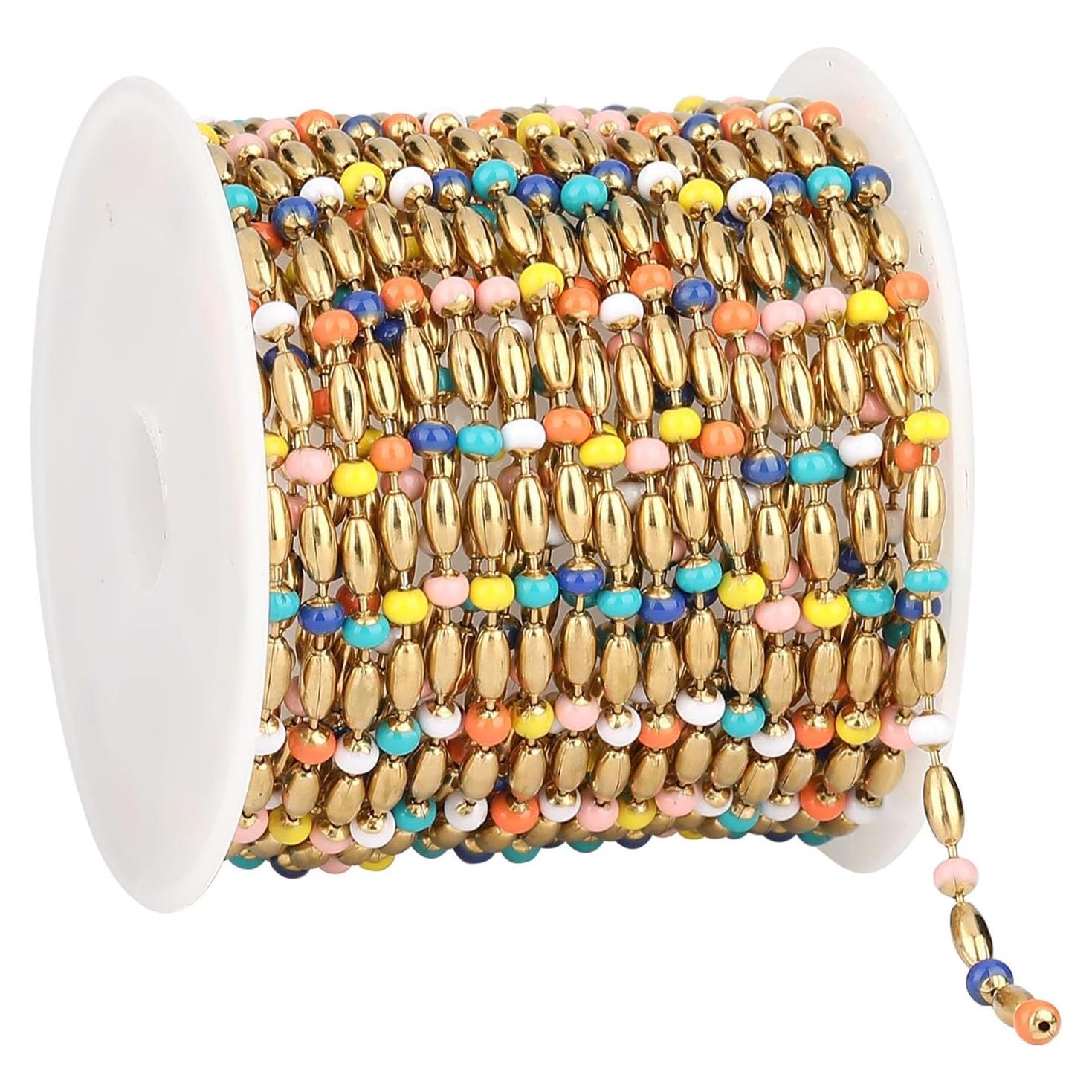 Cadena de Joyería de Acero Inoxidable Baño de Oro 4m UMAOKANG