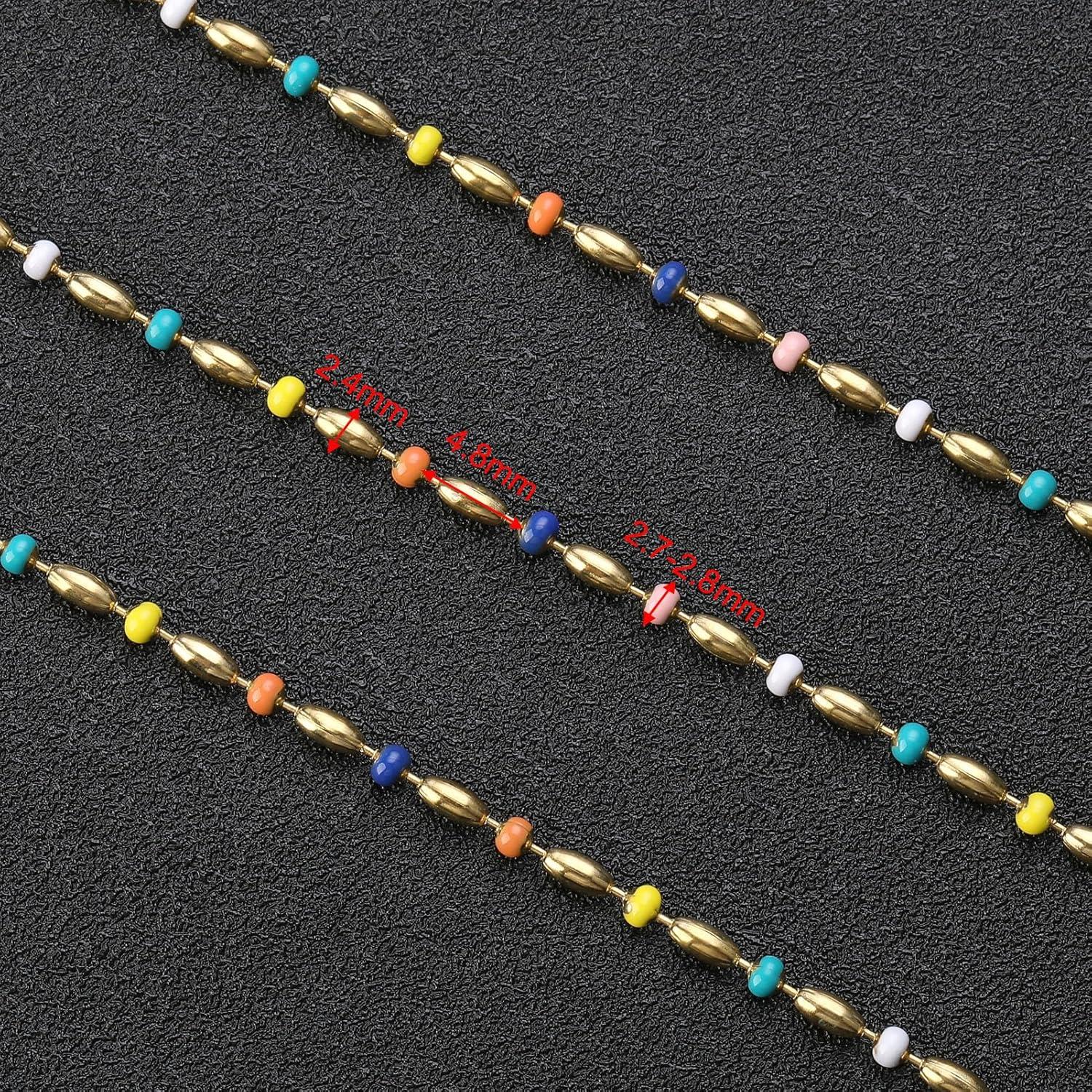 Cadena de Joyería de Acero Inoxidable Baño de Oro 4m UMAOKANG